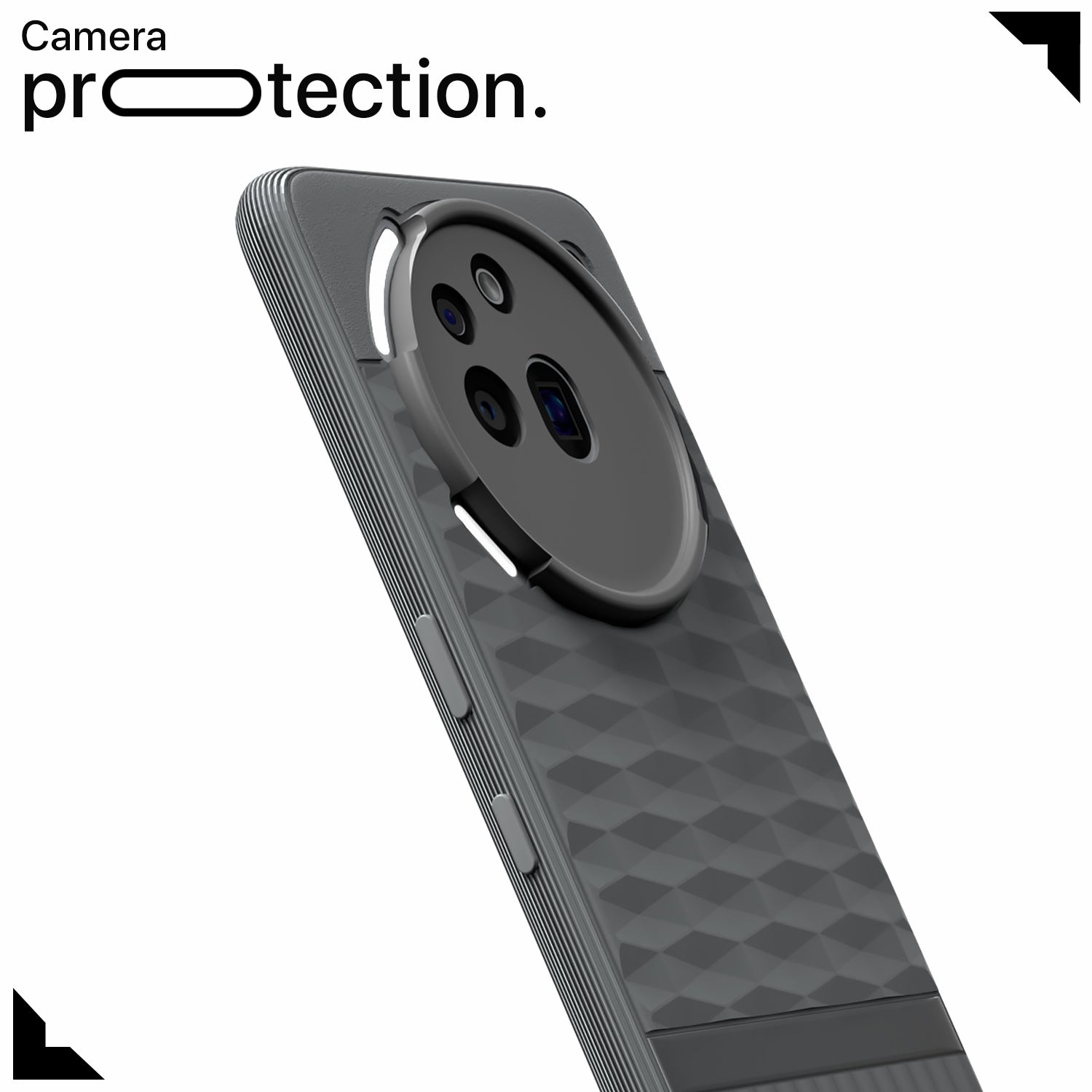 Pikkme Nothing Phone 3a Pro 5G Shockproof Soft Flexible Gencase Back cover (Grey)