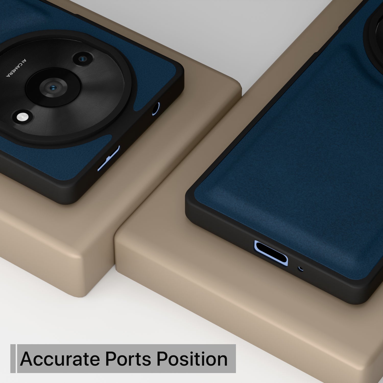 Pikkme Redmi A3 (2024) / Redmi A3x / Poco C61 Premium Leatherback Case (Blue)