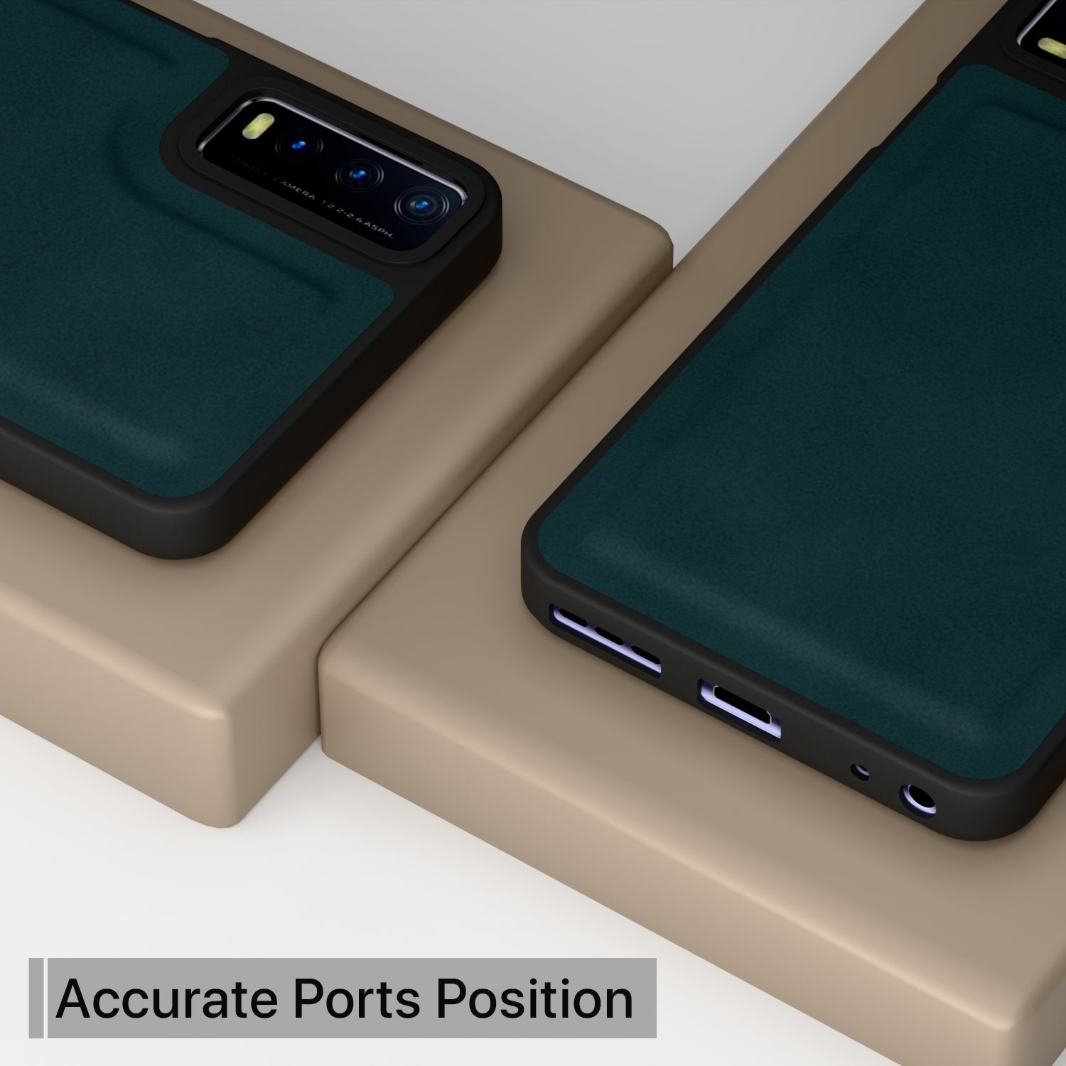 Pikkme Vivo Y12s / Y20 / Y20i / Y20G Premium Leatherback Case (Green)