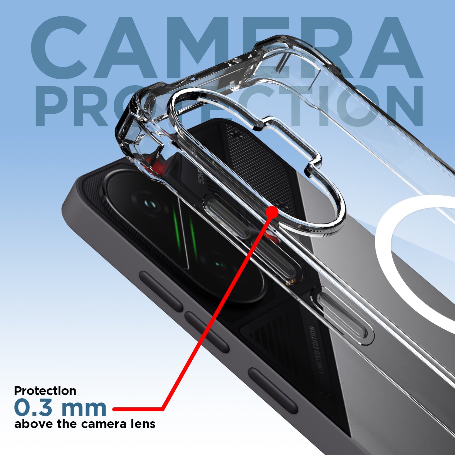 Pikkme Poco F7 5G Mag-Safe Shockproof PC + TPU Back Cover (Transparent)