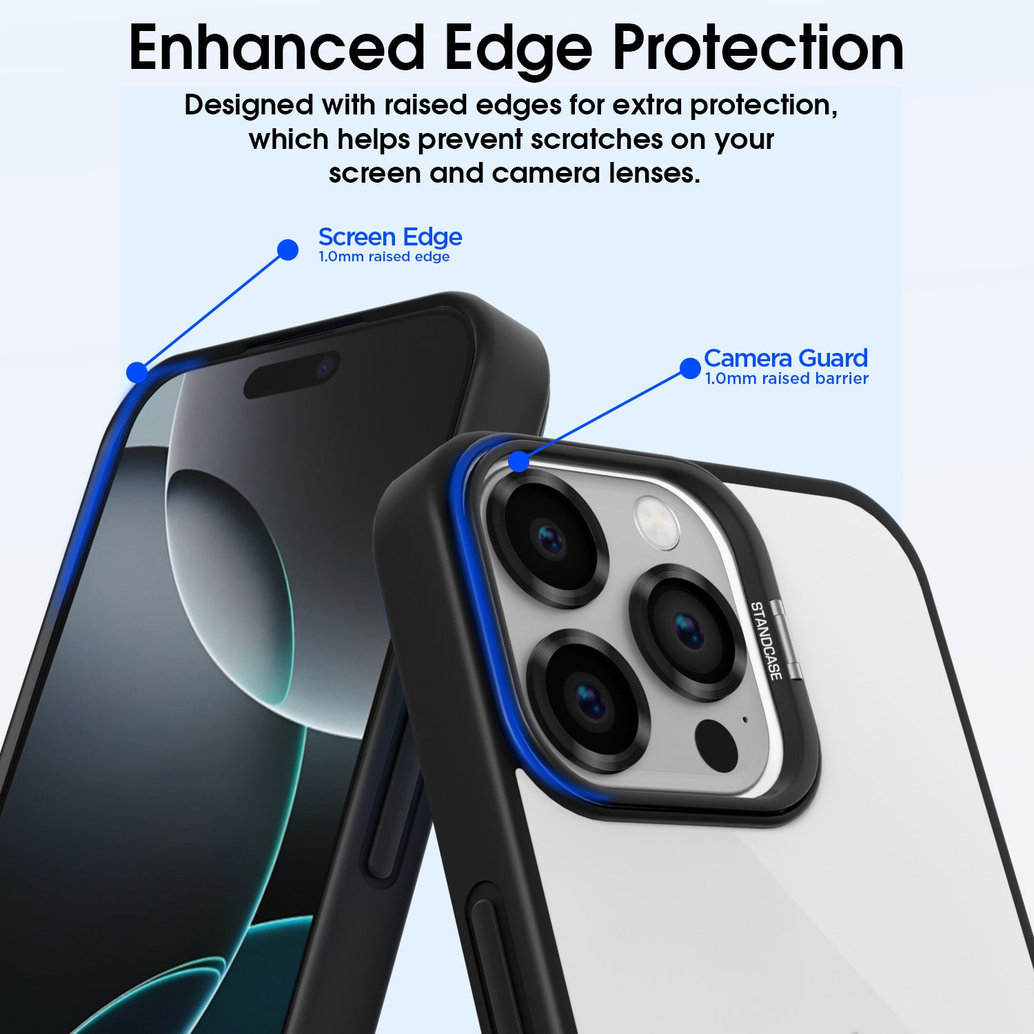Pikkme iPhone 16 Pro Bracket Standcase Back Cover (Grey)