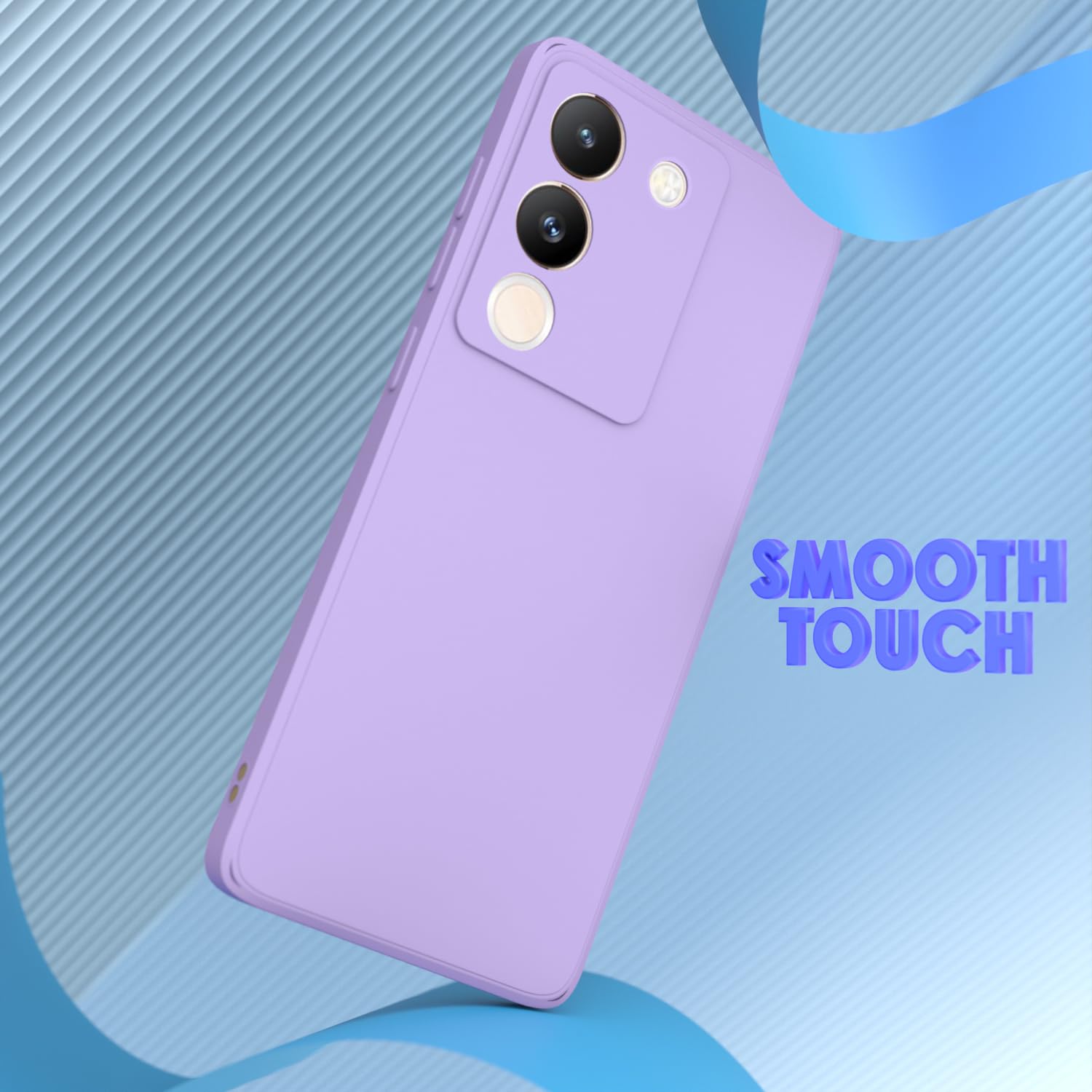 Pikkme Vivo Y200e 5G Liquid Silicone Back Cover (Purple)