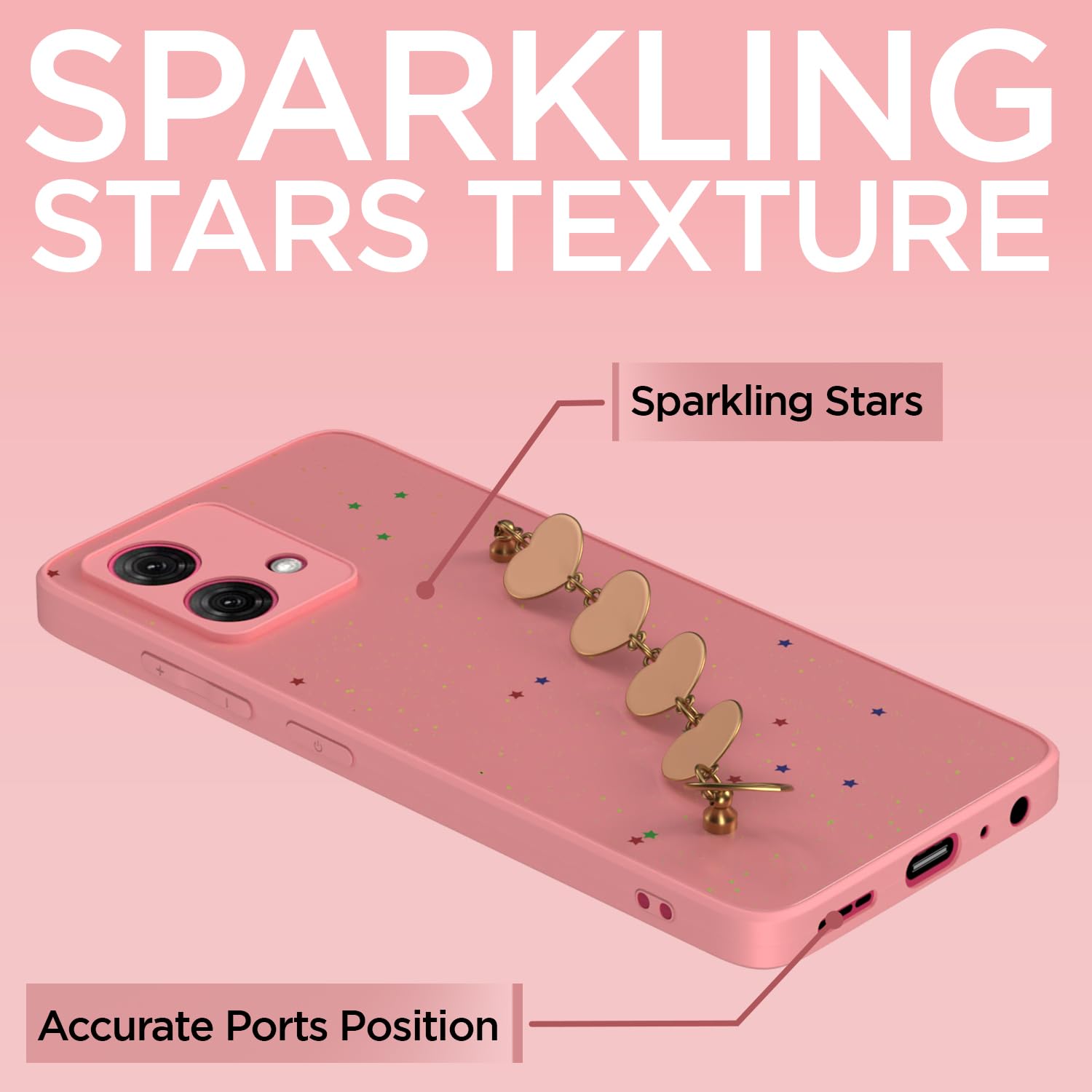 Pikkme pink Chain back cover for Moto G84 5G – photo 7