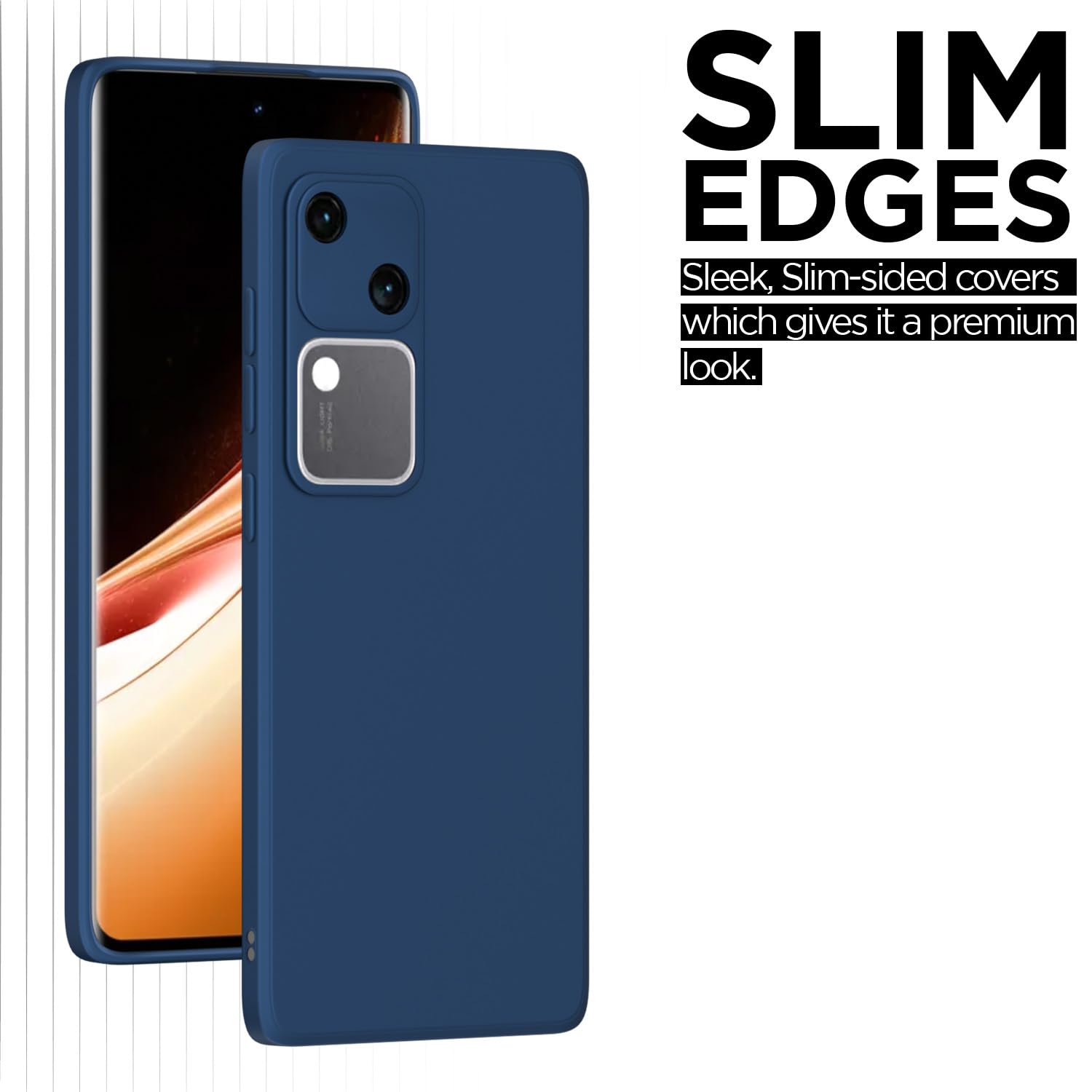 Pikkme Vivo V30 5G Liquid Silicone Back Cover (Blue)