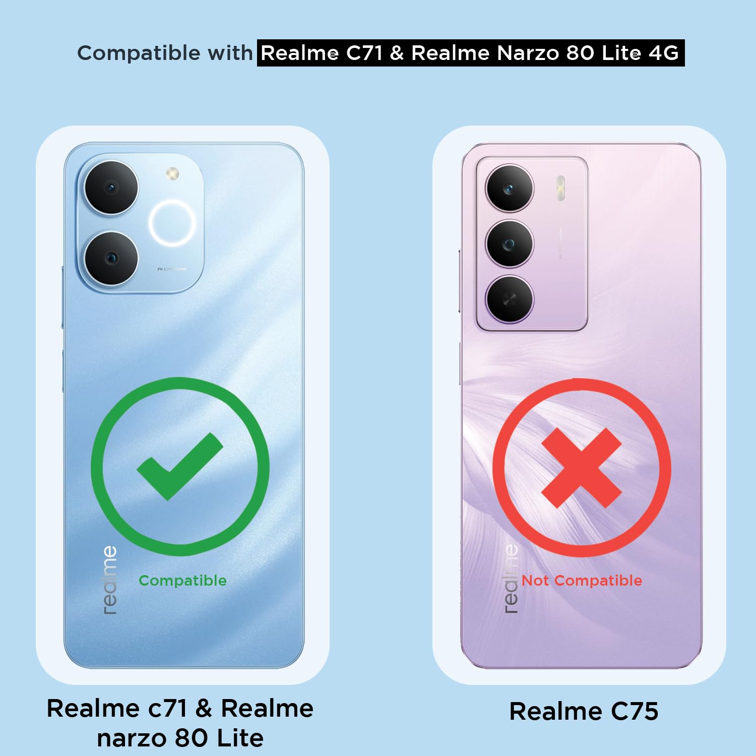 Pikkme transparent mag-safe phone cover for Realme Narzo 80 Lite 4G/C71 5G – photo 4