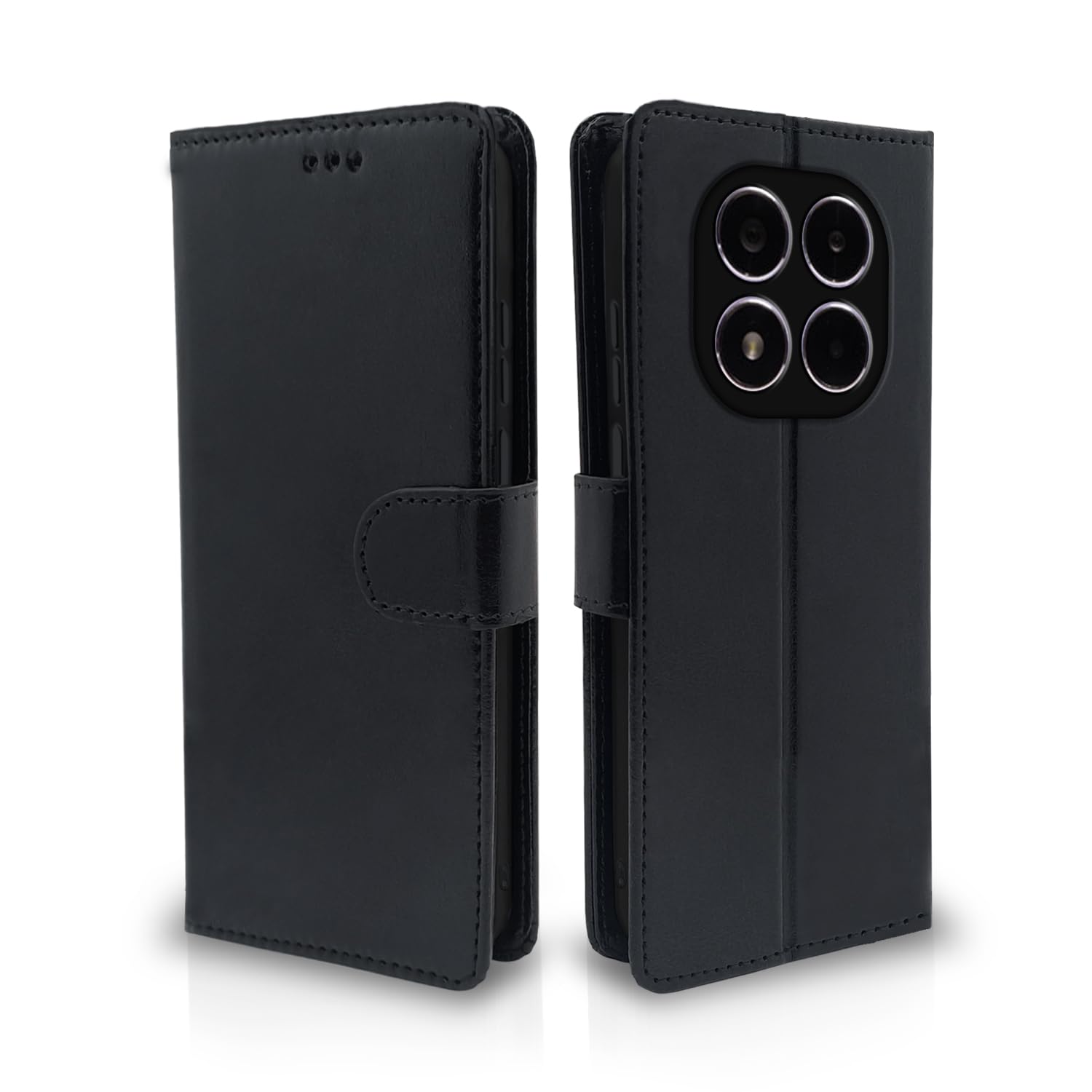 Pikkme black wallet flip cover for Redmi Note 14 Pro/Note 14 Pro Plus 5G