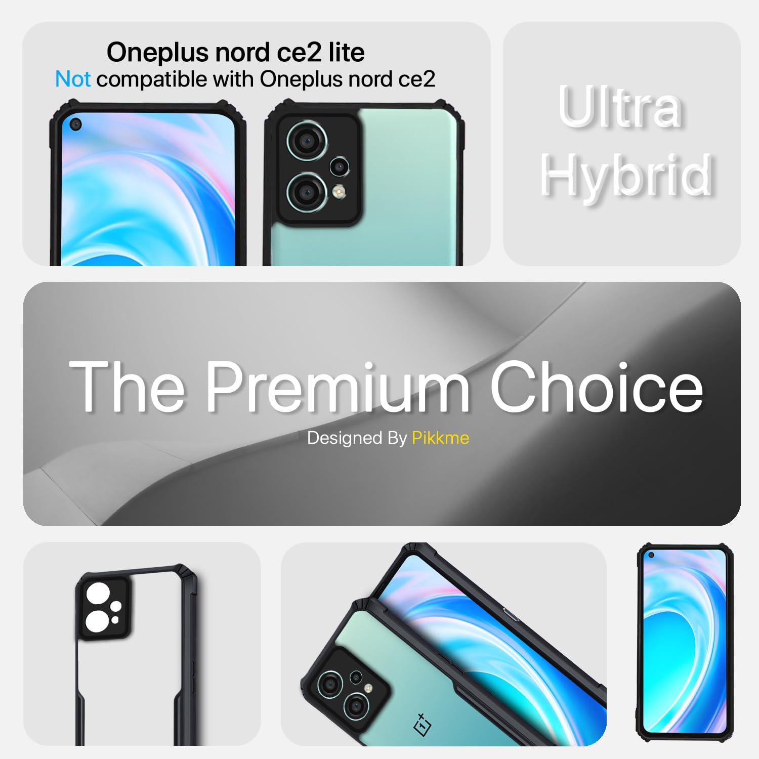 OnePlus Nord CE 2 Lite 5G Hybrid mobile back cover in black by Pikkme – photo 2