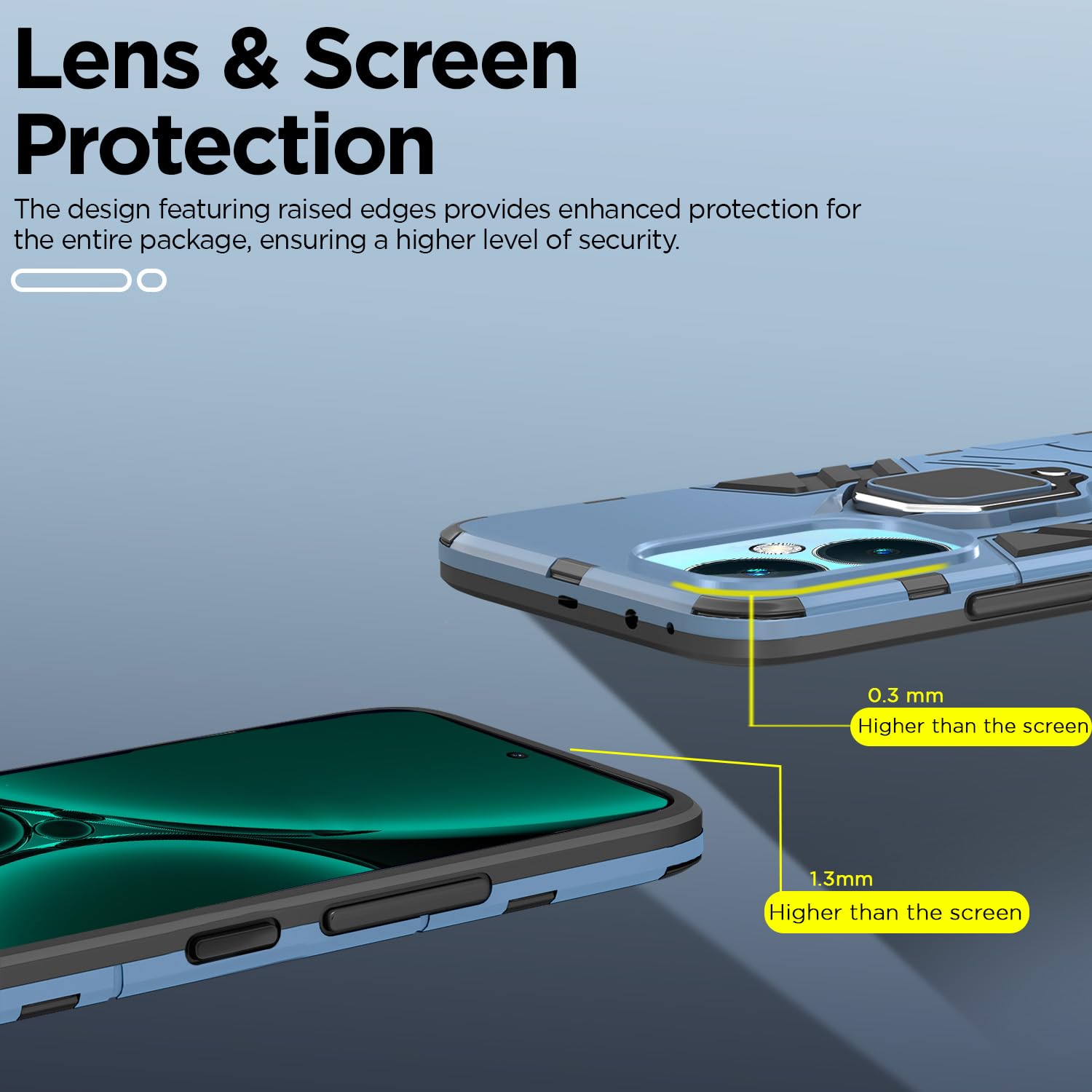 Pikkme blue Tough Armor mobile cover for OnePlus Nord CE 3 5G – photo 5