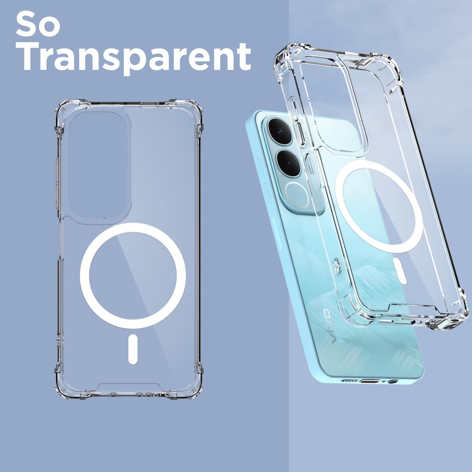 Pikkme transparent mag-safe MagSafe mobile cover for Vivo Y29/Y19s 5G – photo 2