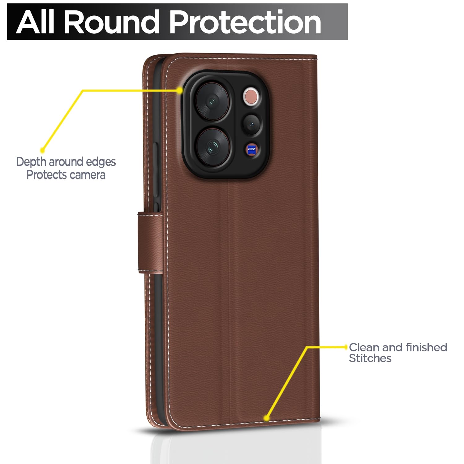 Pikkme tan flip cover for Vivo V70/V70 – photo 4
