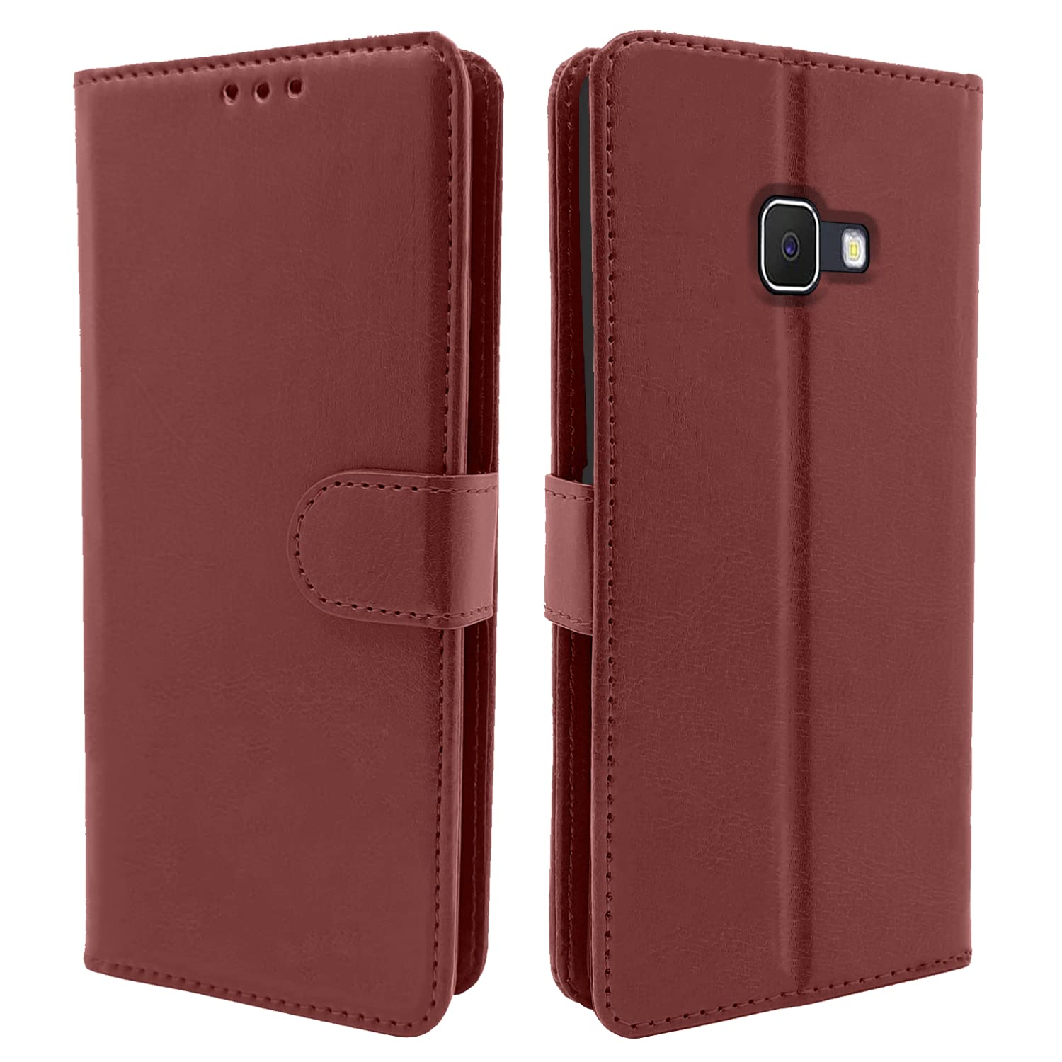 Pikkme brown flip case for Samsung J7 Prime