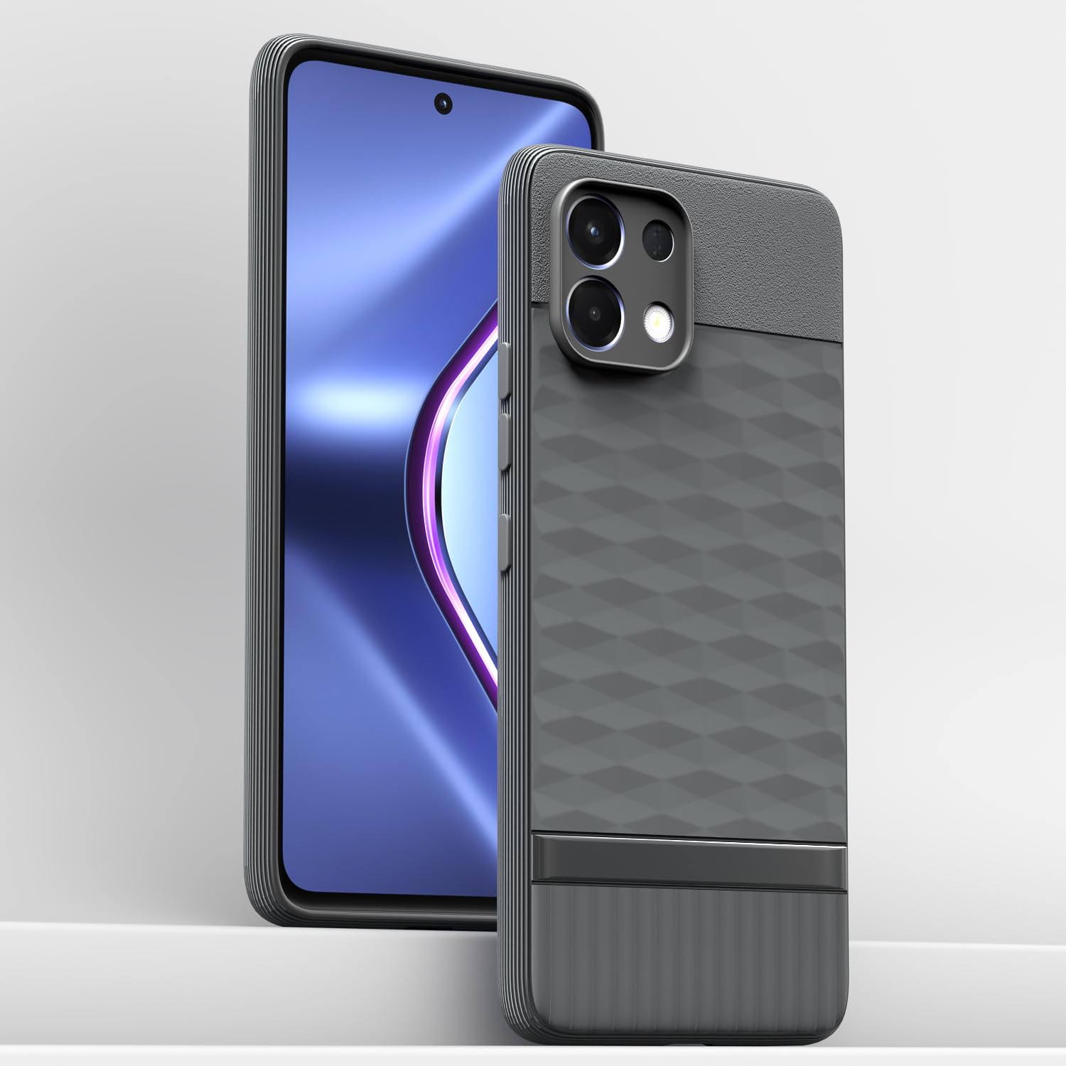 Pikkme Oppo K13 5G Shockproof Soft Flexible Gencase Back cover (Grey)