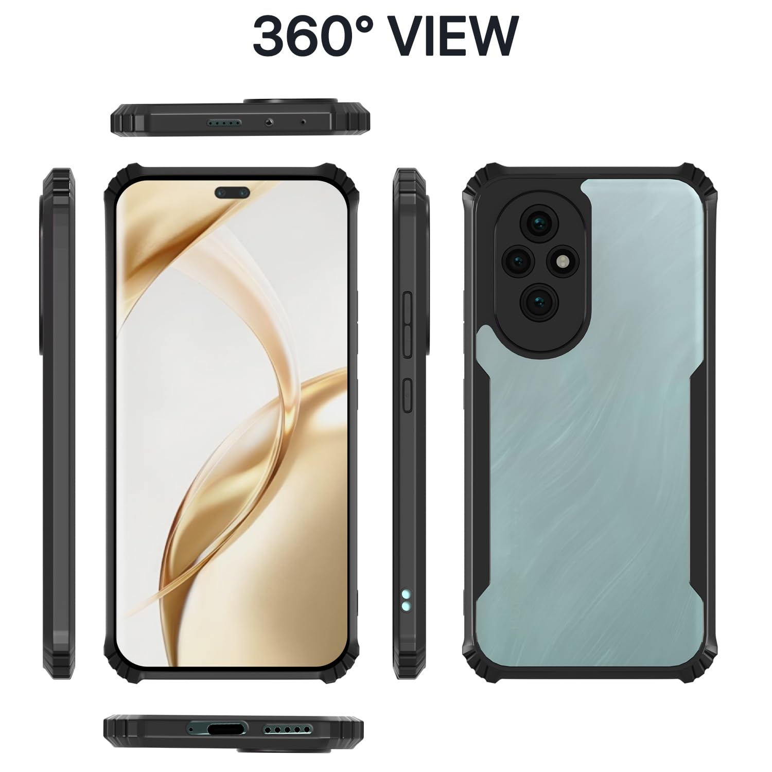 Pikkme Honor 200 Pro 5G Eagle Back Cover (Black)