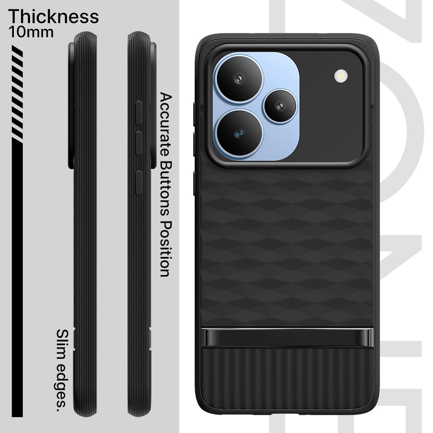 Realme P4 Pro 5G mobile cover in black by Pikkme – photo 3