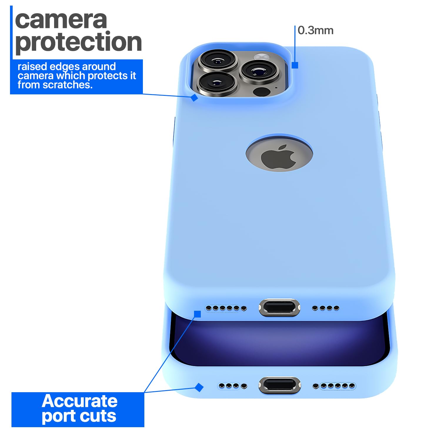 Pikkme iPhone 16 Pro Max Super Soft Silicone Back Cover (Lilac)