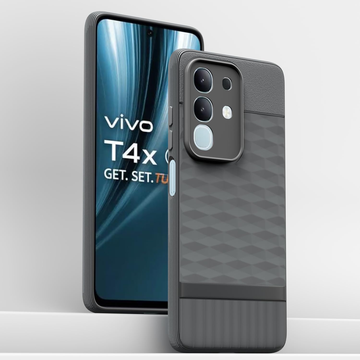 Pikkme Vivo T4x 5G Shockproof Soft Flexible Gencase Back Cover (Grey)