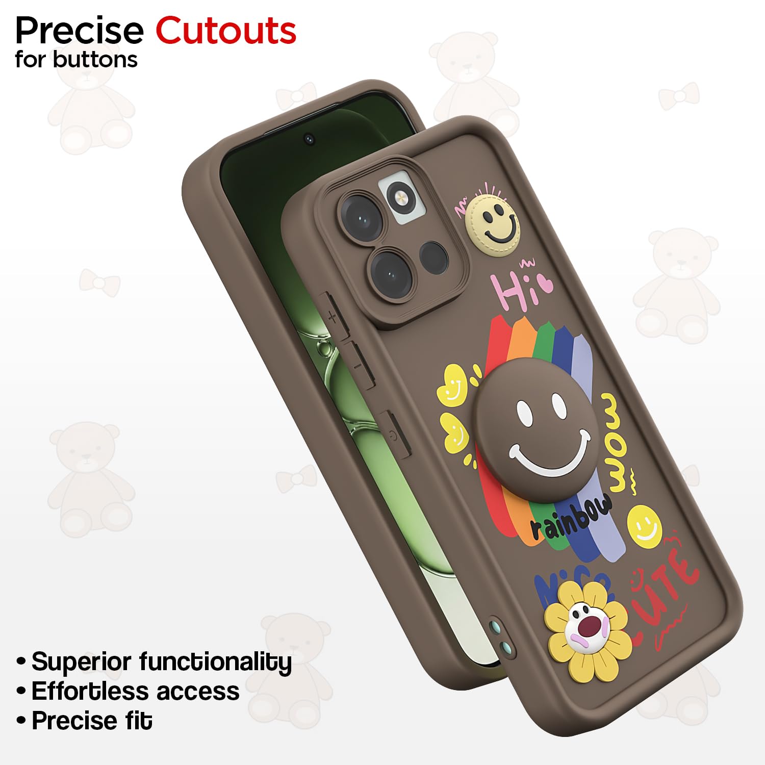 Pikkme brown Soft Silicone mobile back cover for OnePlus Nord 6 5G – photo 6