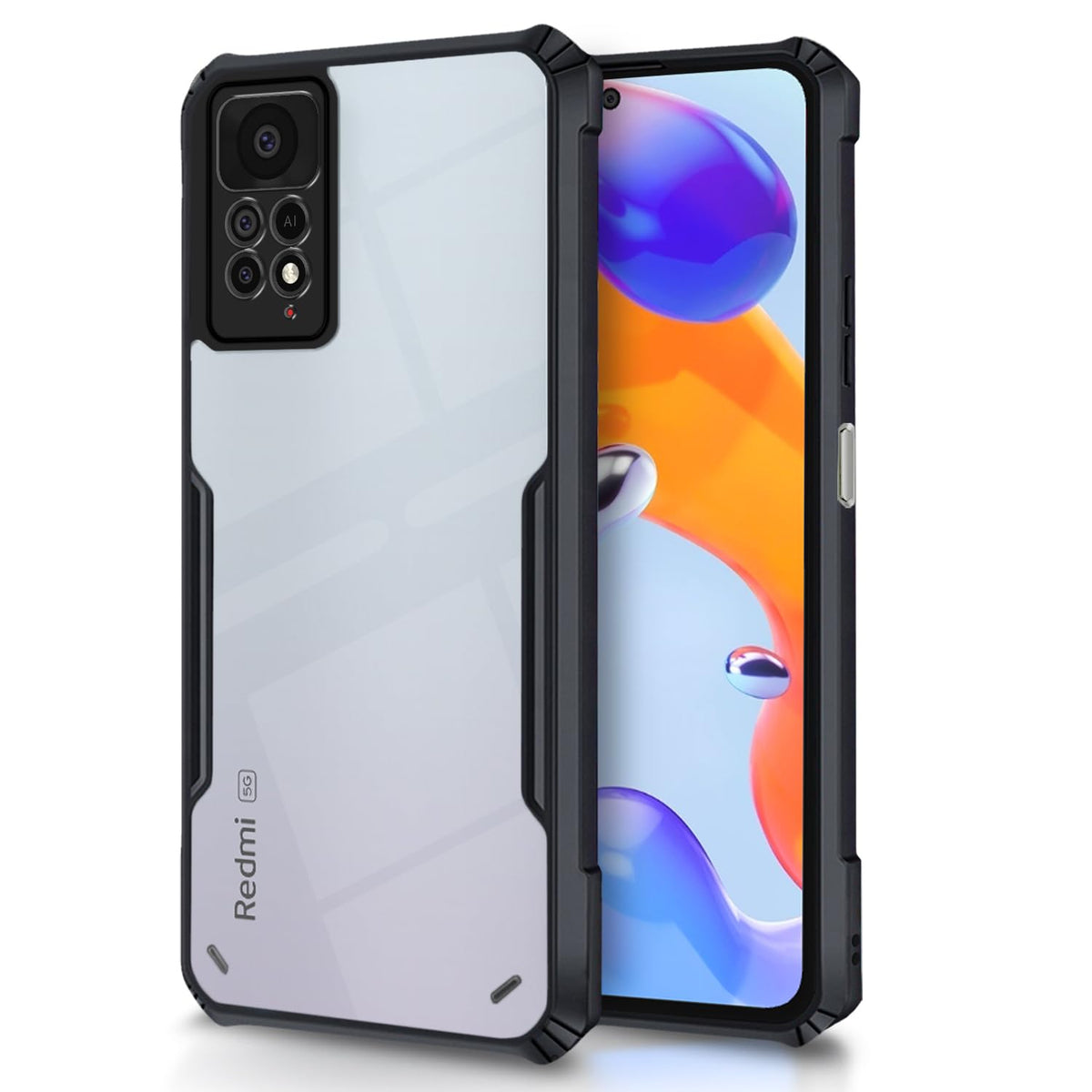 Pikkme black phone cover for Redmi Note 11 Pro/Note 11 Pro Plus 5G