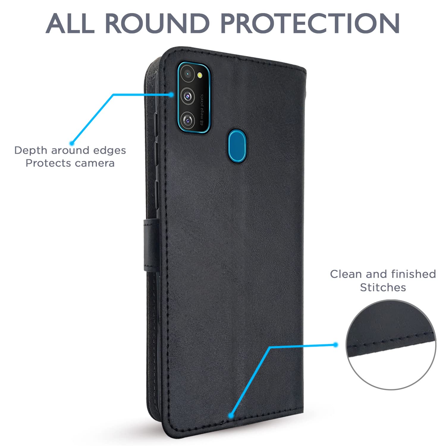 Pikkme black Wallet flip case for Samsung M30s/M21/M21 (2021) – photo 4