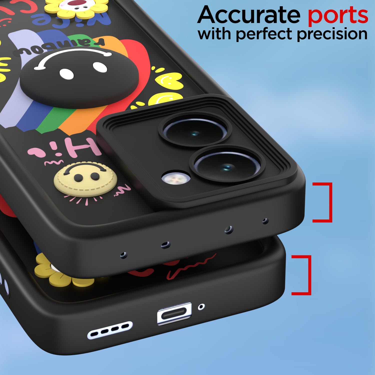 Pikkme Realme P3 Ultra 5G black mobile cover – photo 4