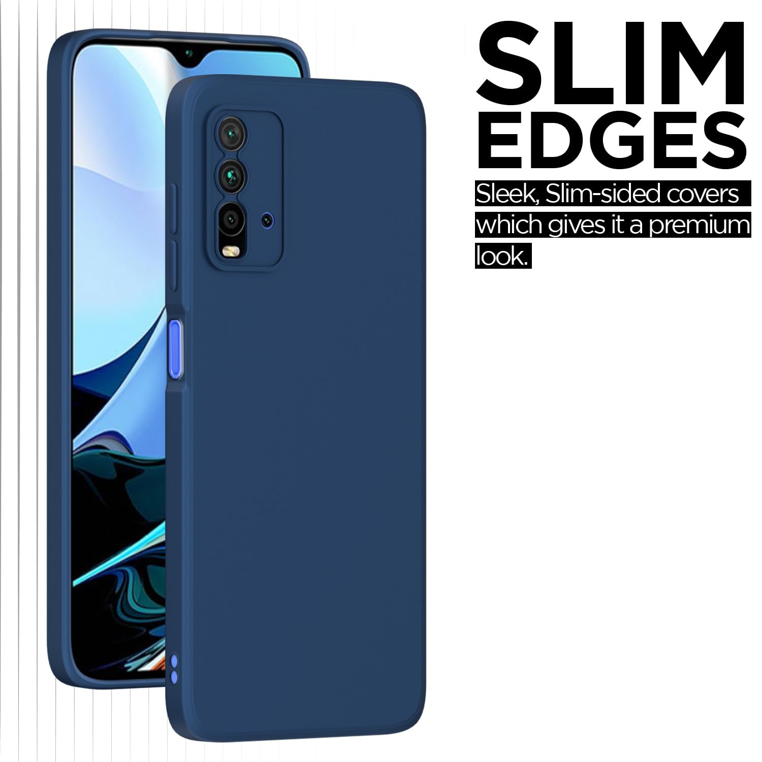 Pikkme Mi Redmi 9 Power Liquid Silicone Back Cover | Blue