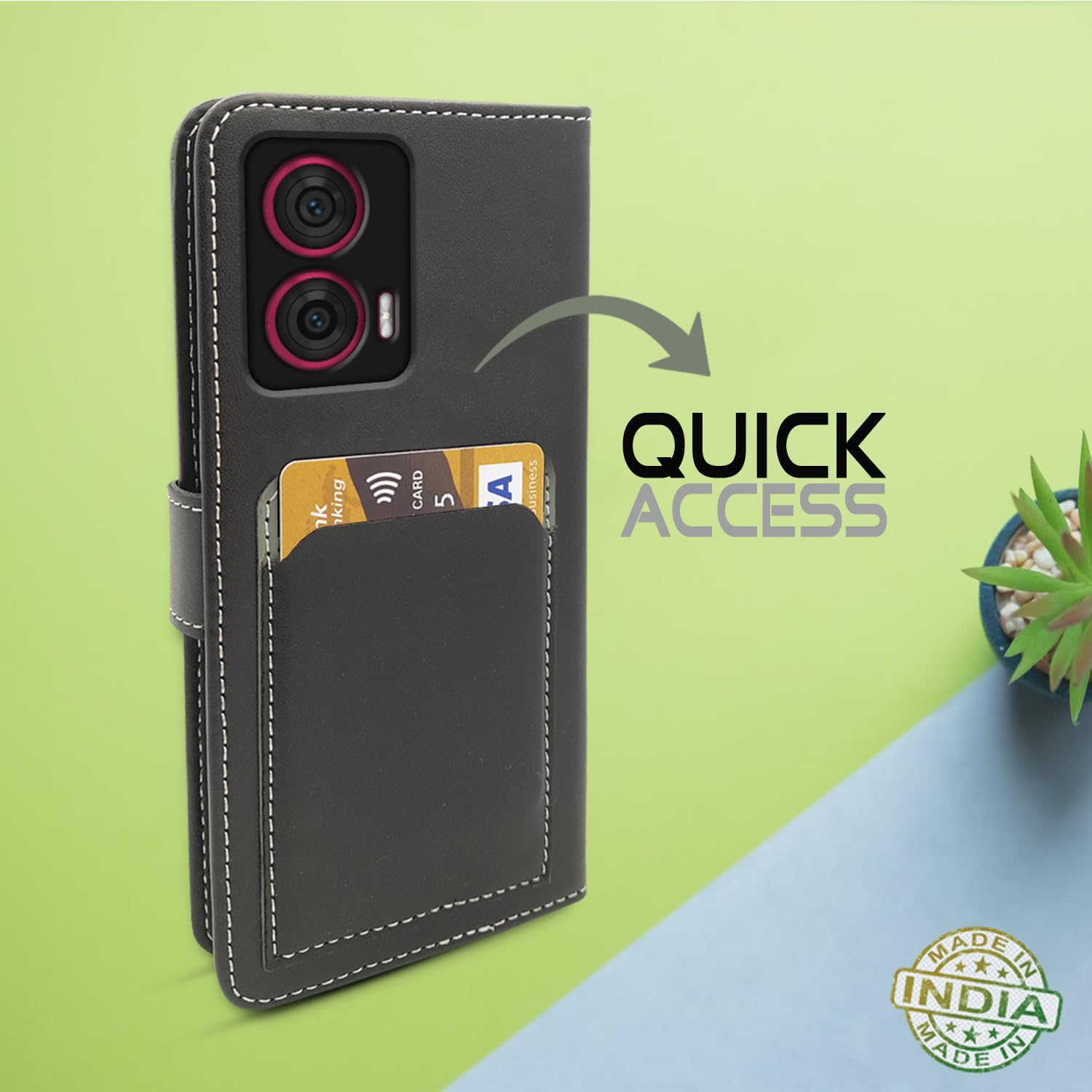 Pikkme Moto Edge 50 Fusion/G96 5G grey mobile flip cover – photo 6