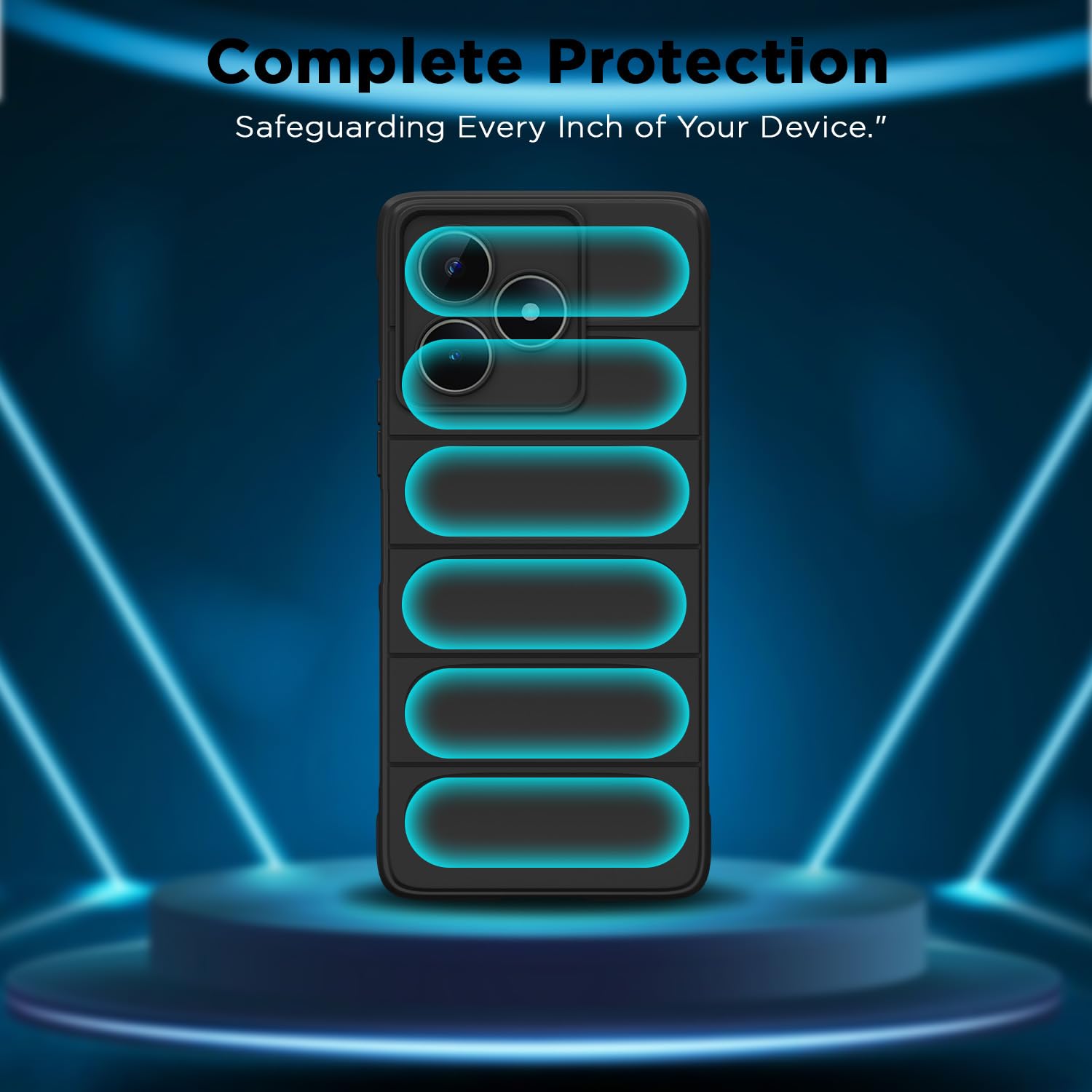 Realme Narzo N53 Liquid Silicone back cover in black by Pikkme – photo 2