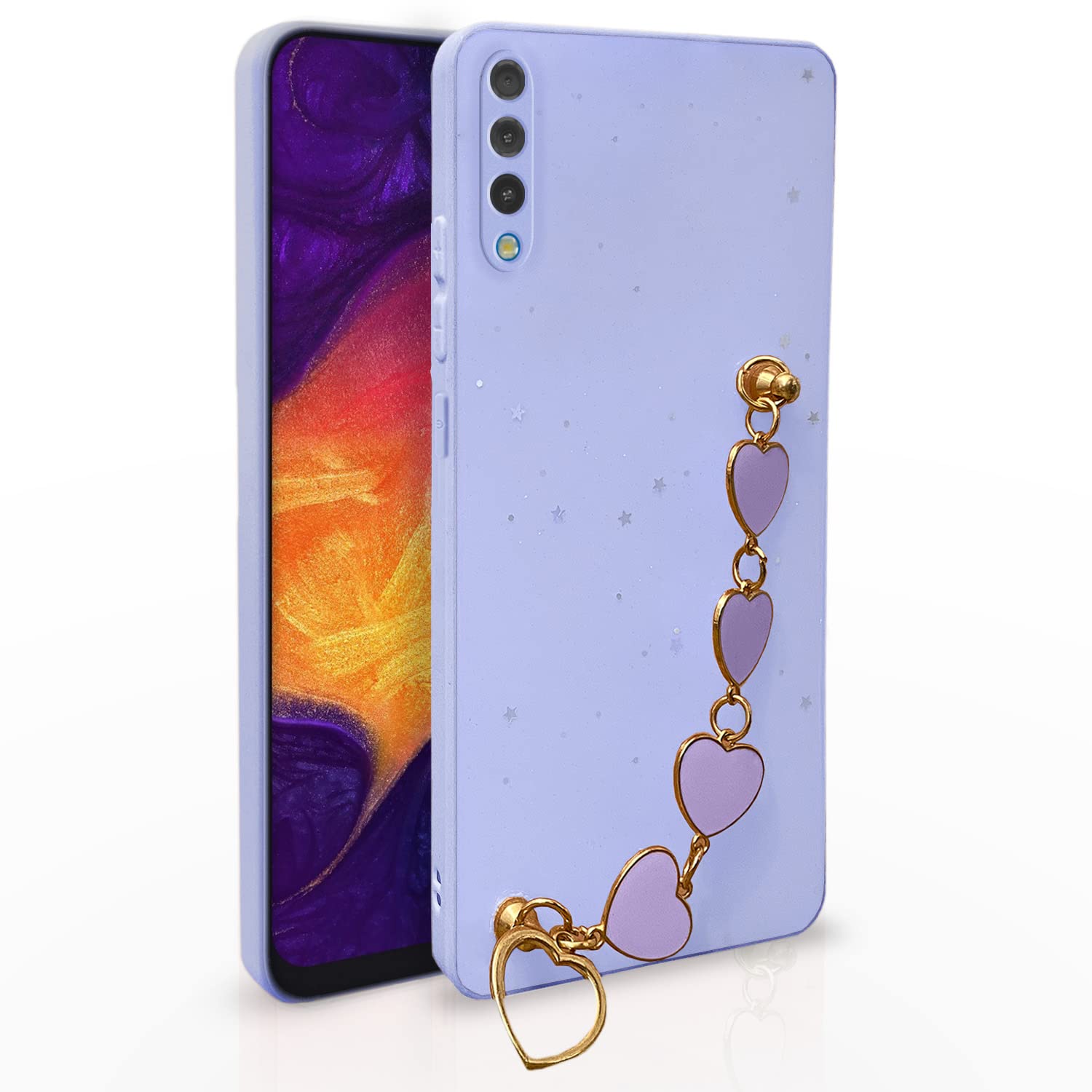 Pikkme Samsung Galaxy A50 / A50S / A30S Chain Back Cover (Purple)