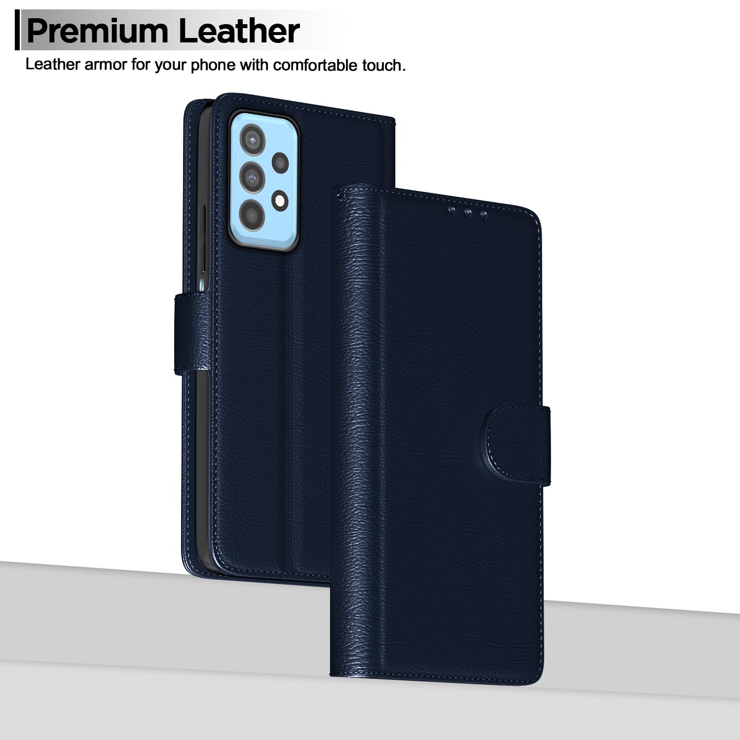 Pikkme Samsung Galaxy A32 Vintage Flip Cover (Blue)