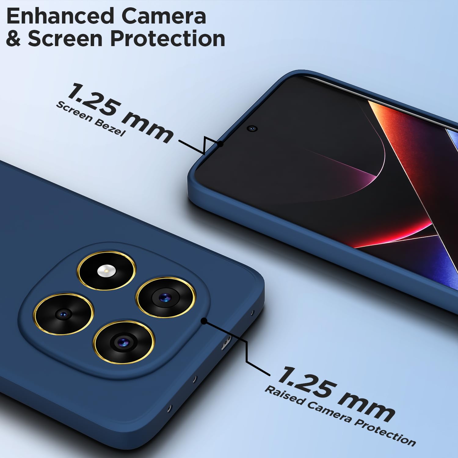 Blue Matte mobile back cover for Poco X7 5G – Pikkme – photo 2