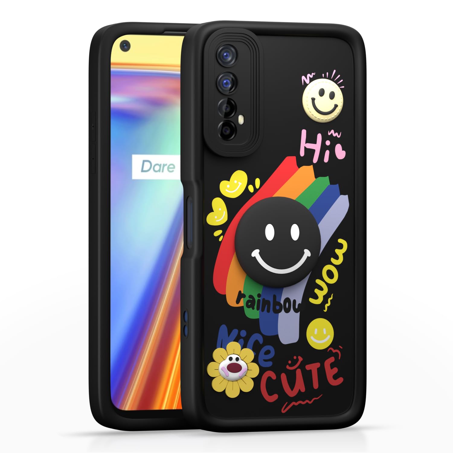 Black Soft Silicone back cover for Realme 7/Narzo 30 4G/Narzo 20 Pro – Pikkme