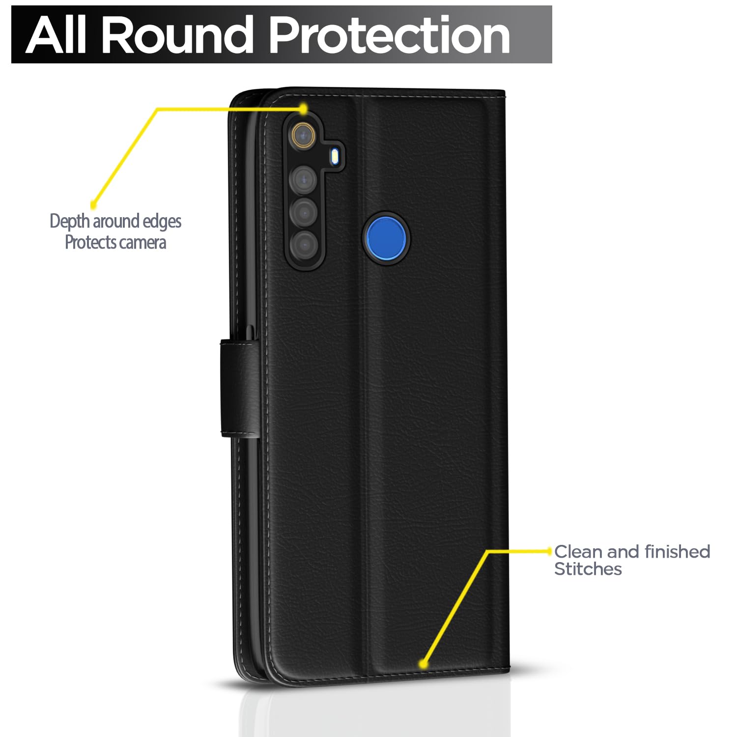 Pikkme black flip cover for RealMe 5/5s/5i – photo 4