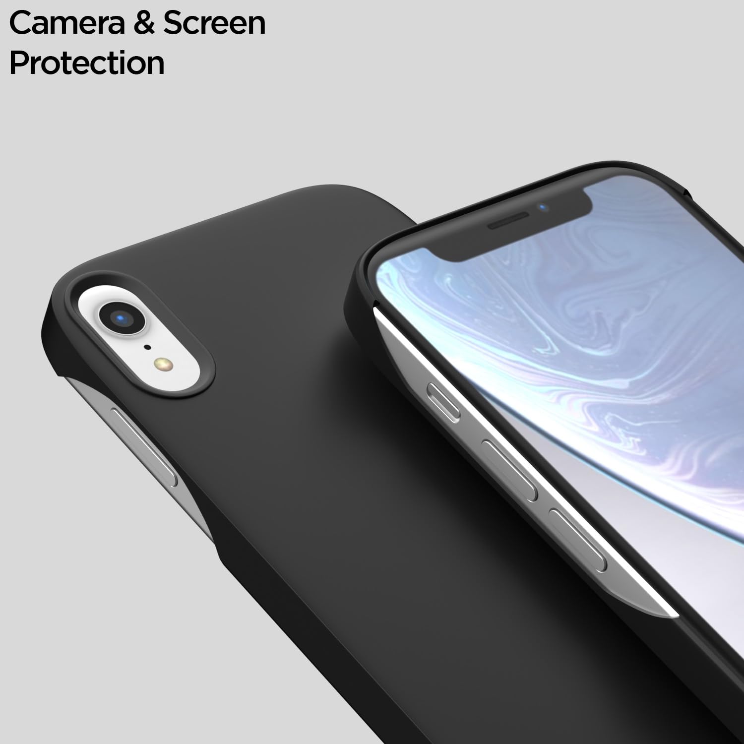 Pikkme iPhone XR SideCut Back Cover (Black)