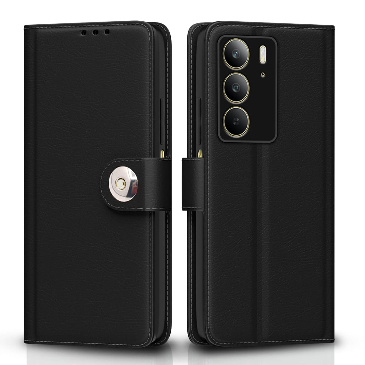 Pikkme black Button flip case for Realme C75