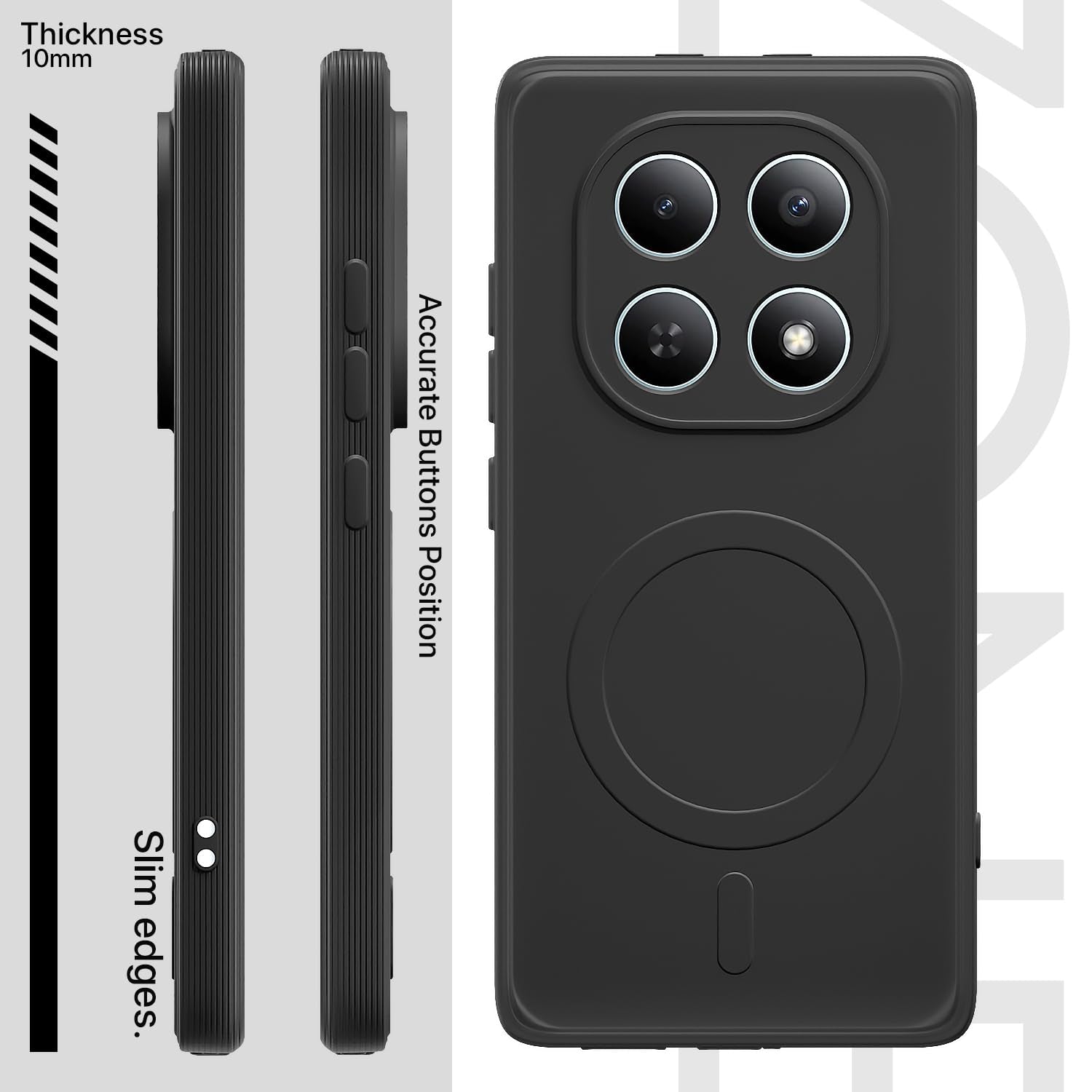 Black back cover for Redmi Note 15 5G – Pikkme – photo 3