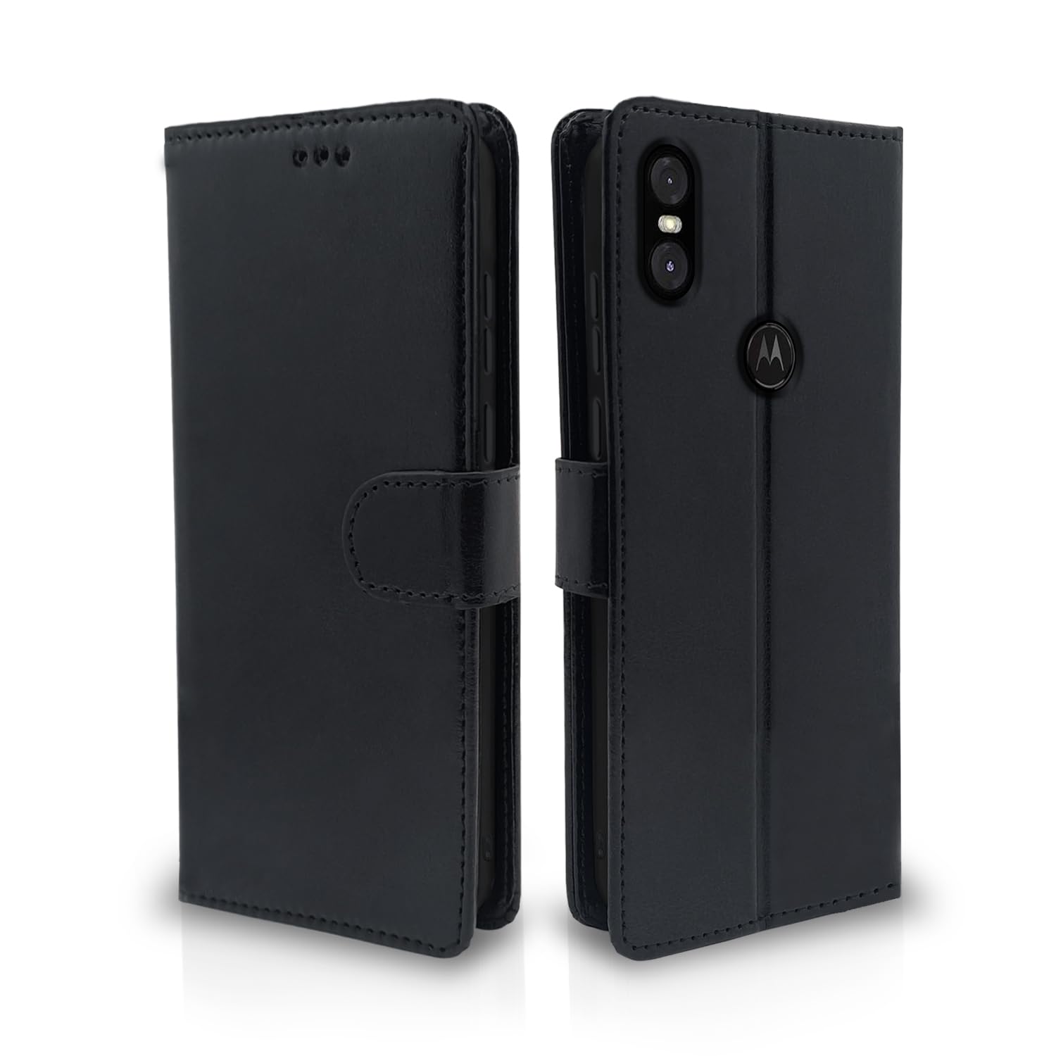 Black Wallet mobile flip cover for Moto One Power – Pikkme