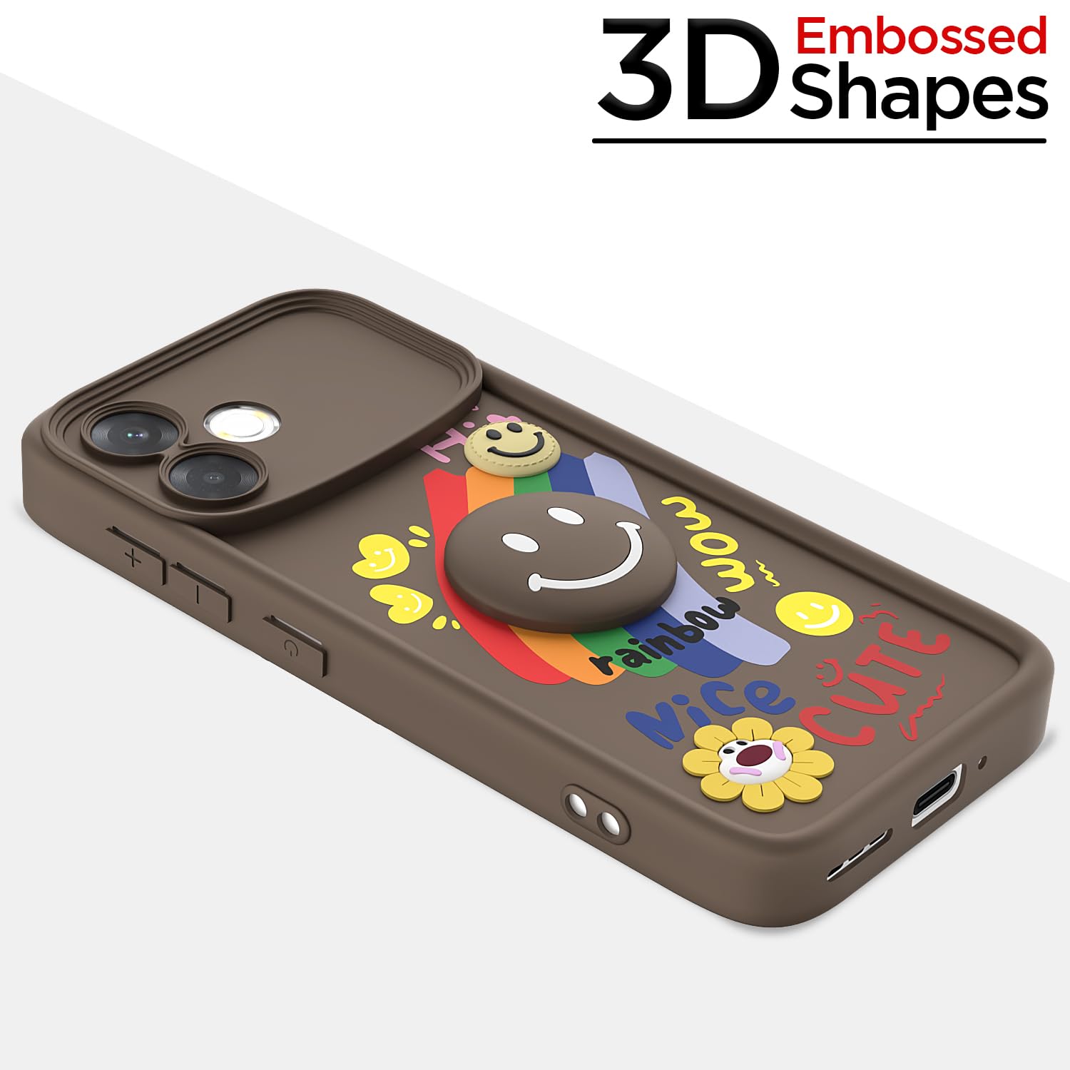 Oppo F33 Pro 5G Soft Silicone mobile cover in brown by Pikkme – photo 3