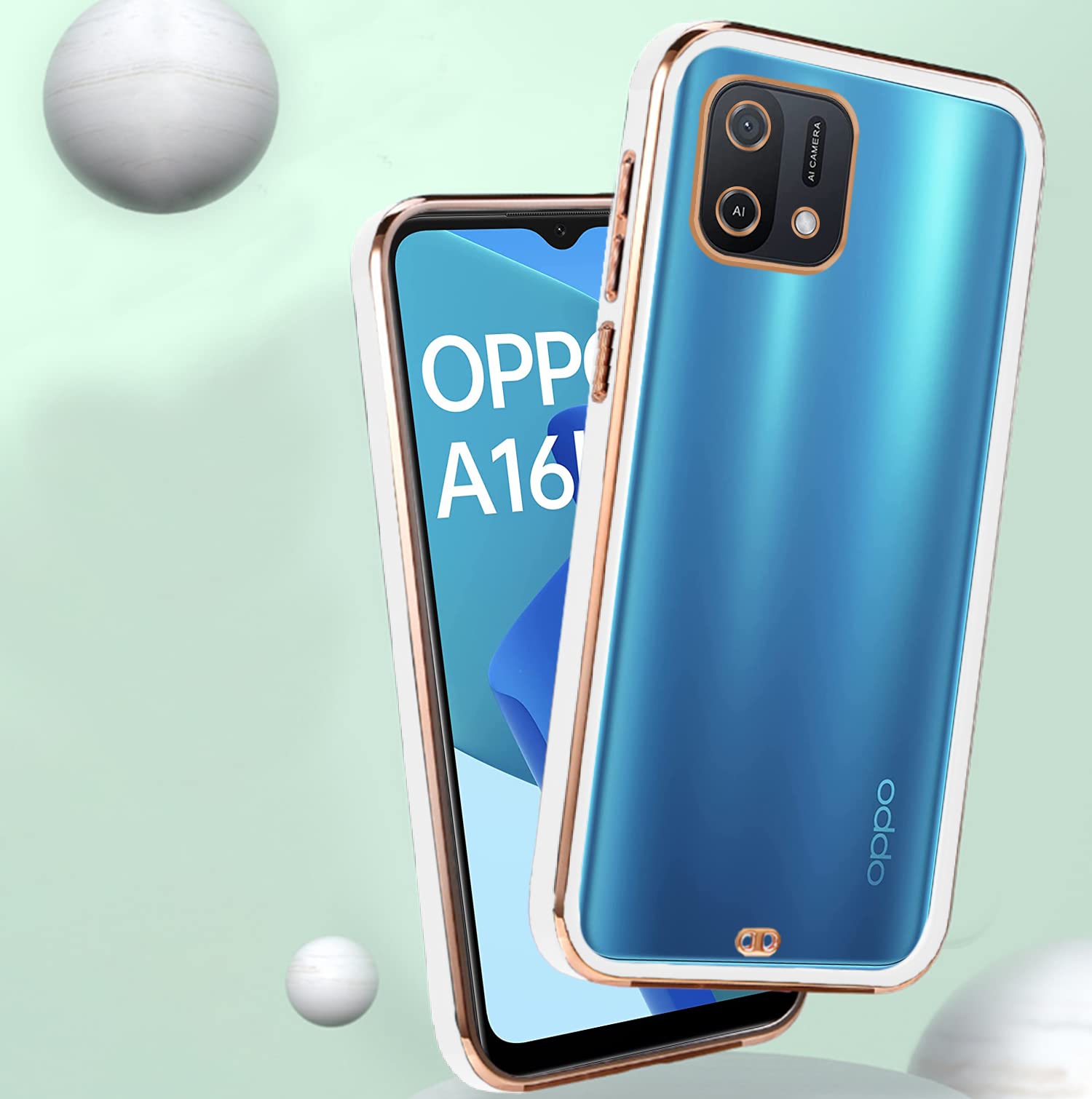 Pikkme Oppo A16K Chrome white back cover – photo 4