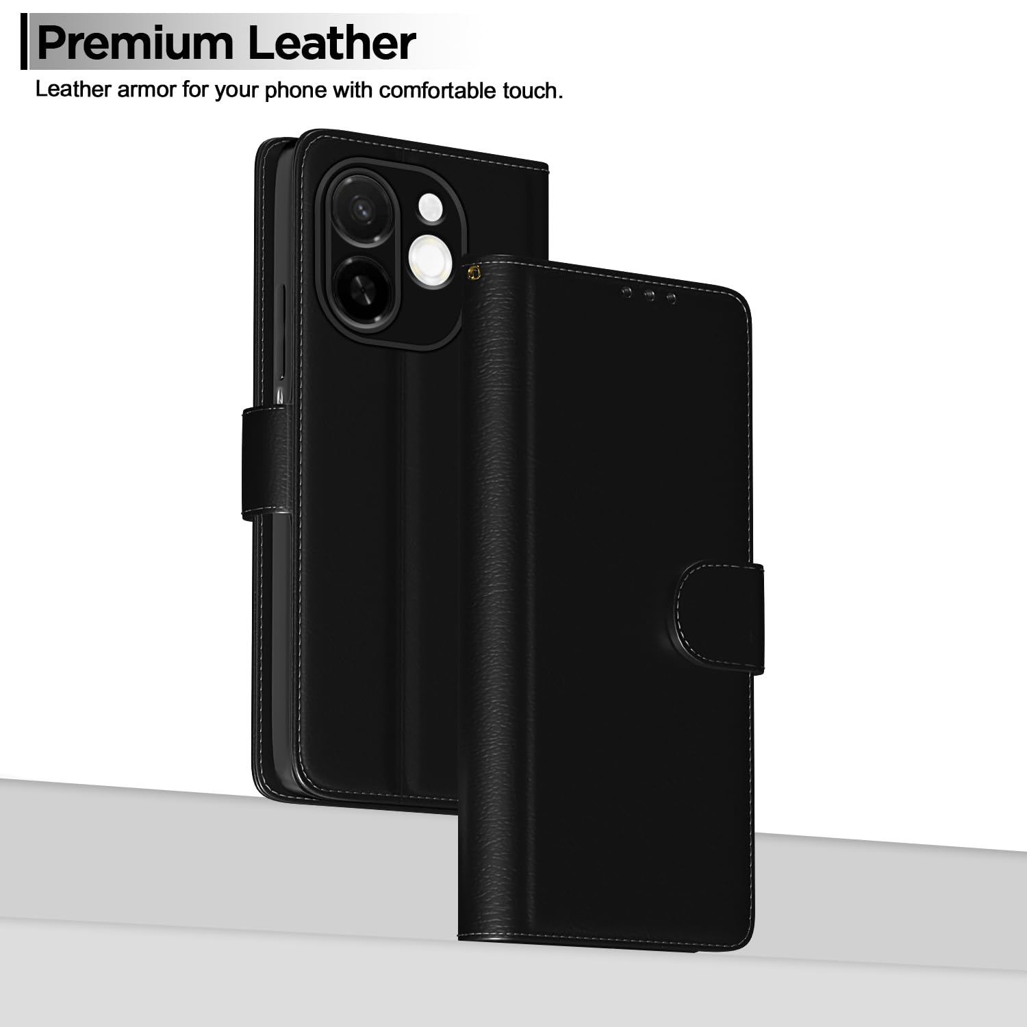 Tecno Spark 30C 5G Wallet flip case in black by Pikkme – photo 2