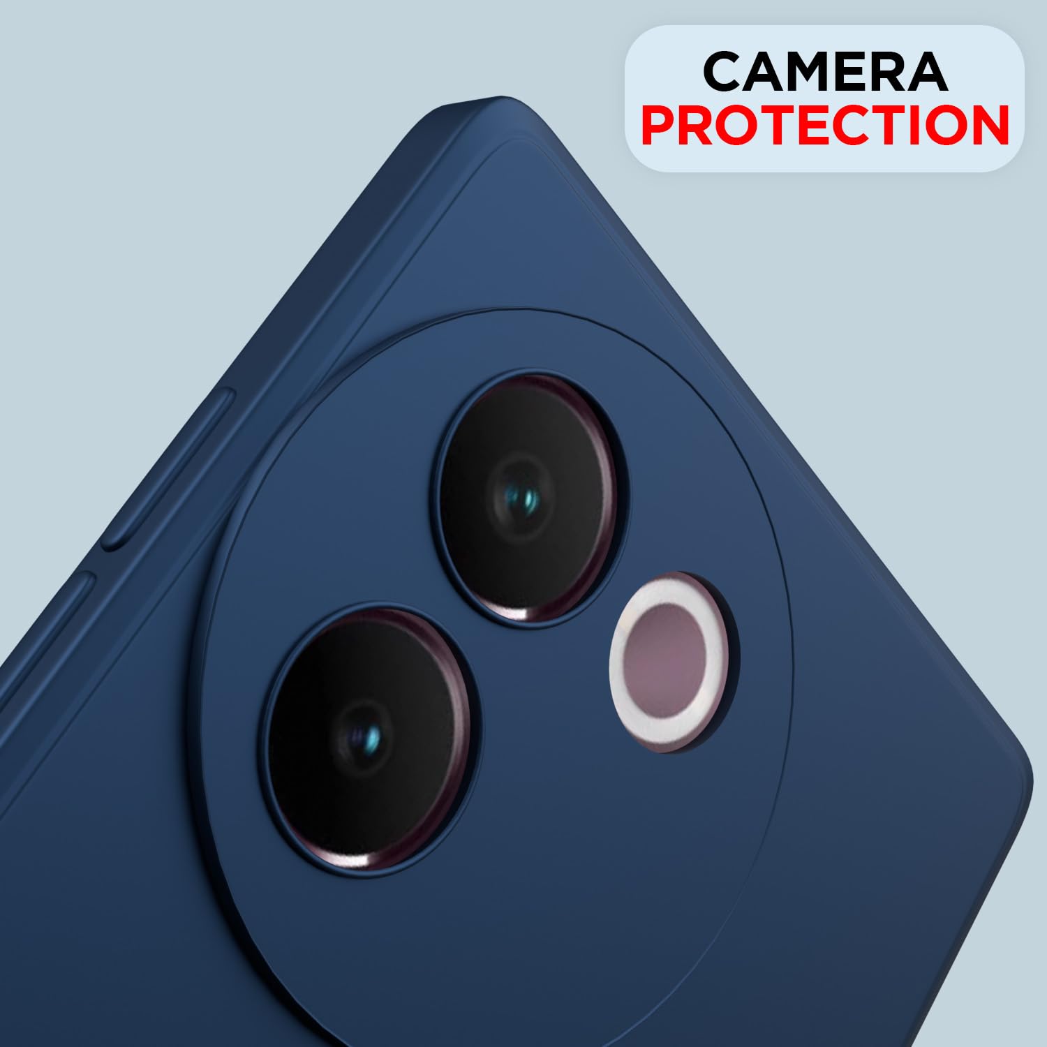 Pikkme Vivo V30e 5G Soft Matte Silicone Shockproof Case | Blue