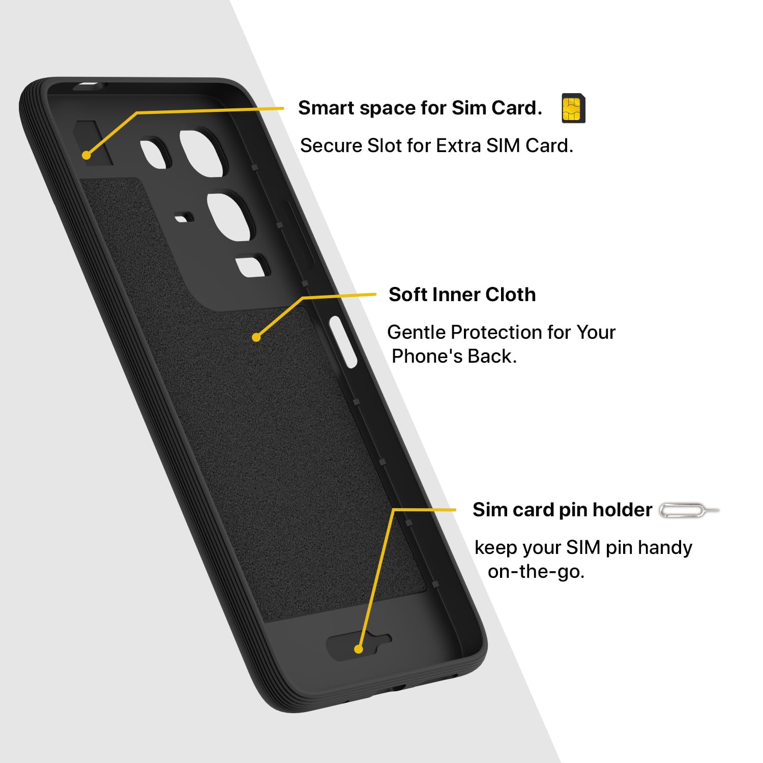 Pikkme Infinix Note 50x 5G Shockproof Soft Flexible Gencase Back cover (Black)