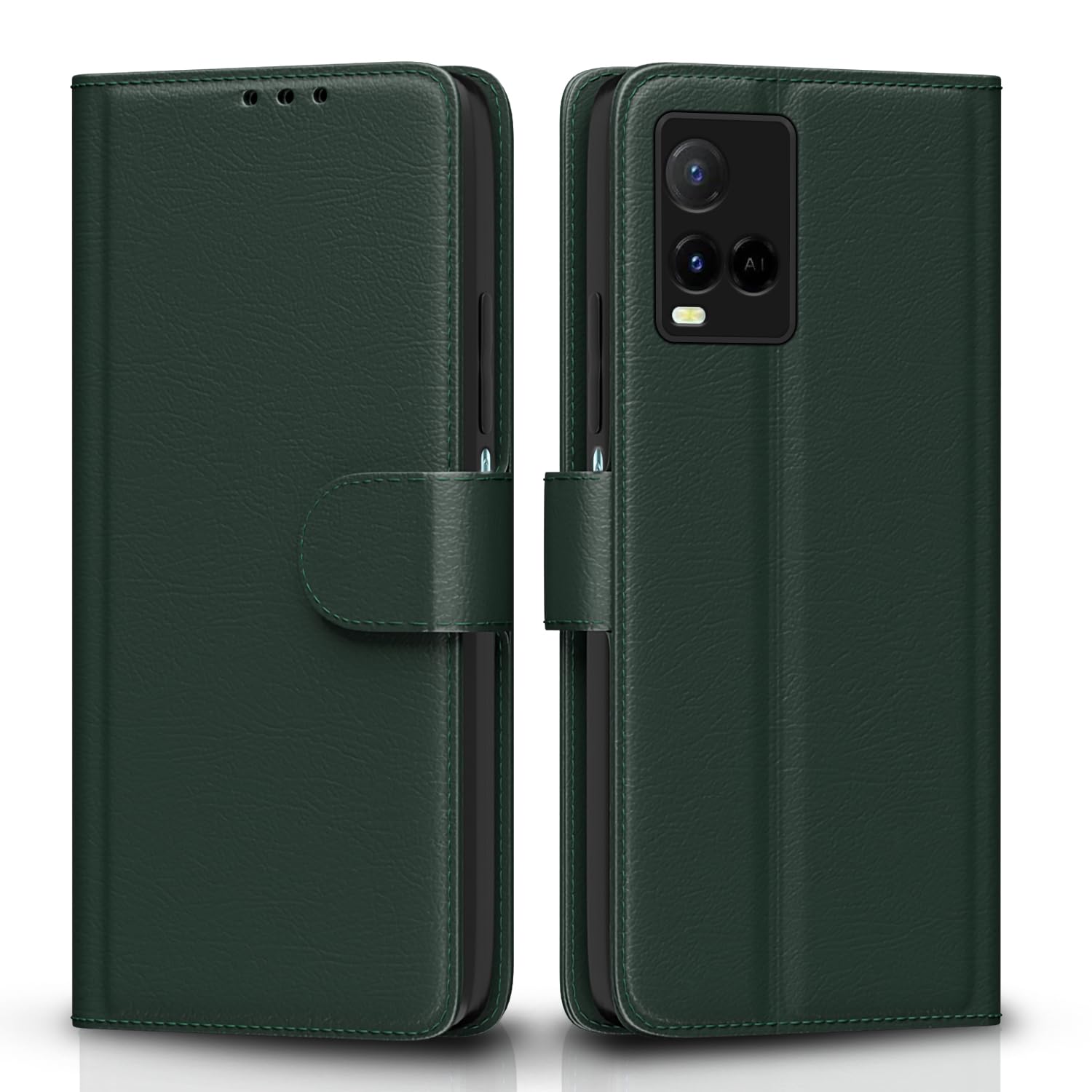 Pikkme green flip cover for Vivo Y21 2021/Y33s