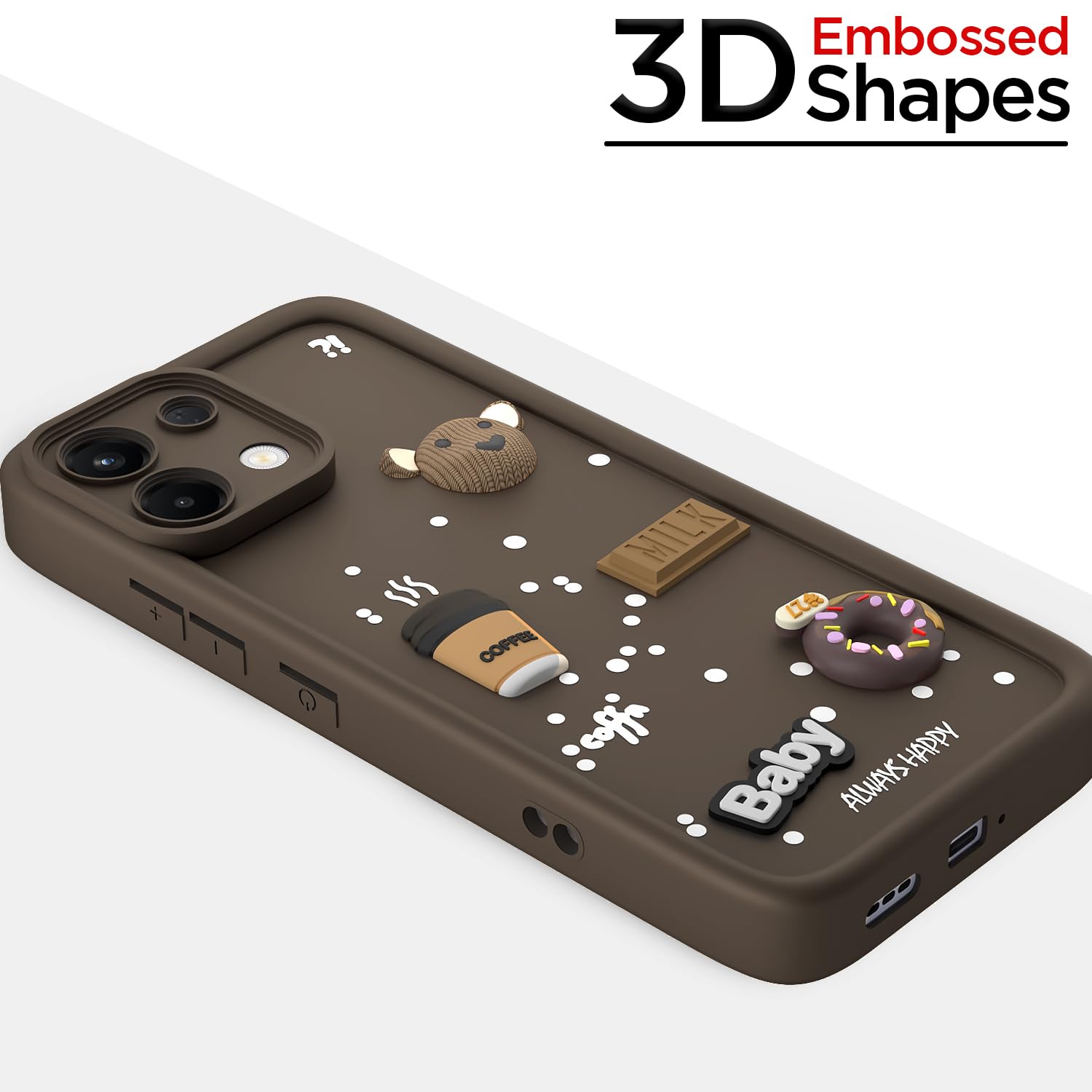 Pikkme brown Silicone mobile back cover for Oppo K13 5G/3D – photo 3