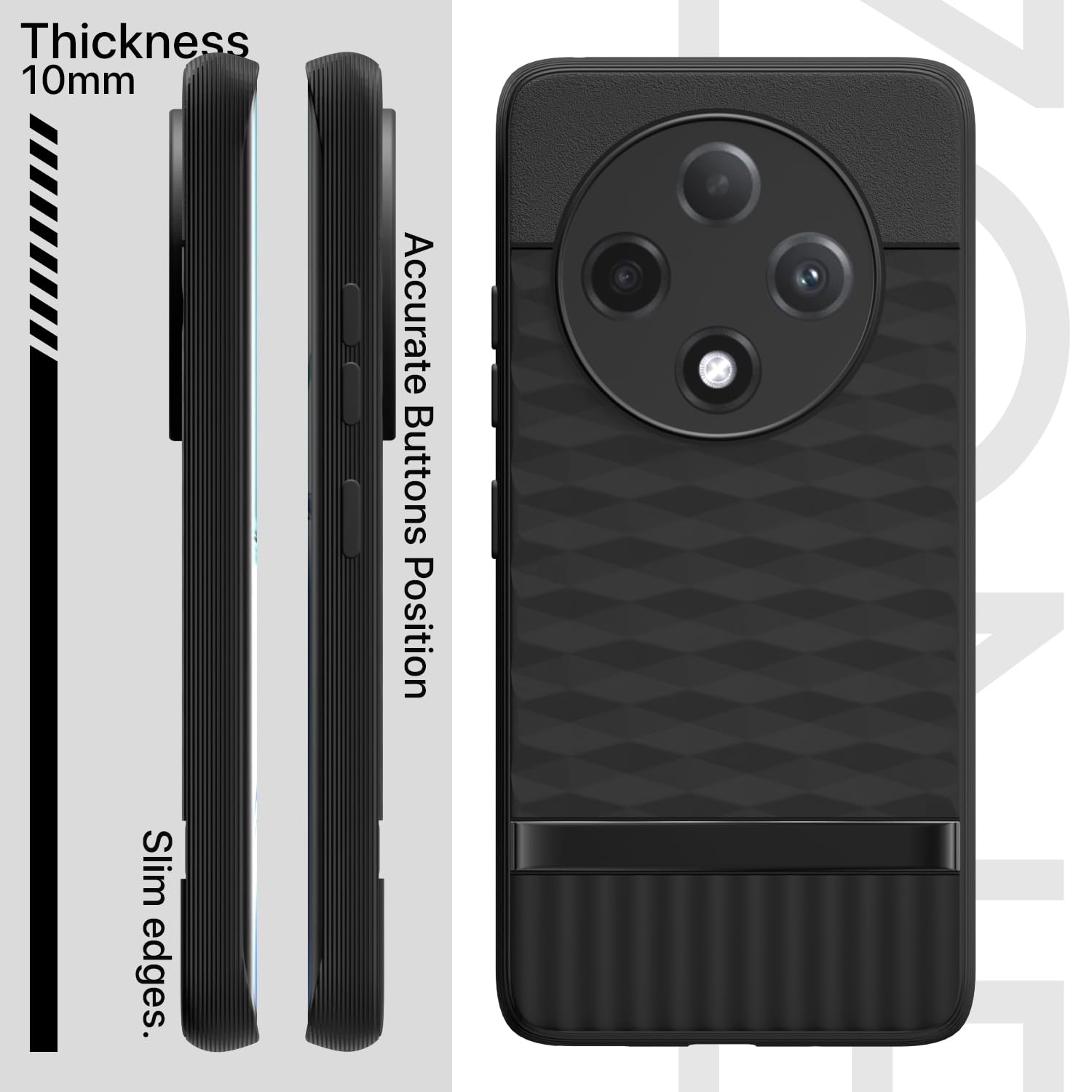 Pikkme Oppo F27 Pro Plus 5G Gencase Back Cover (Black)