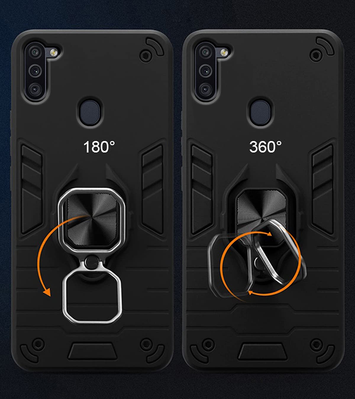 Samsung M11 mobile back cover in black by Pikkme – photo 3