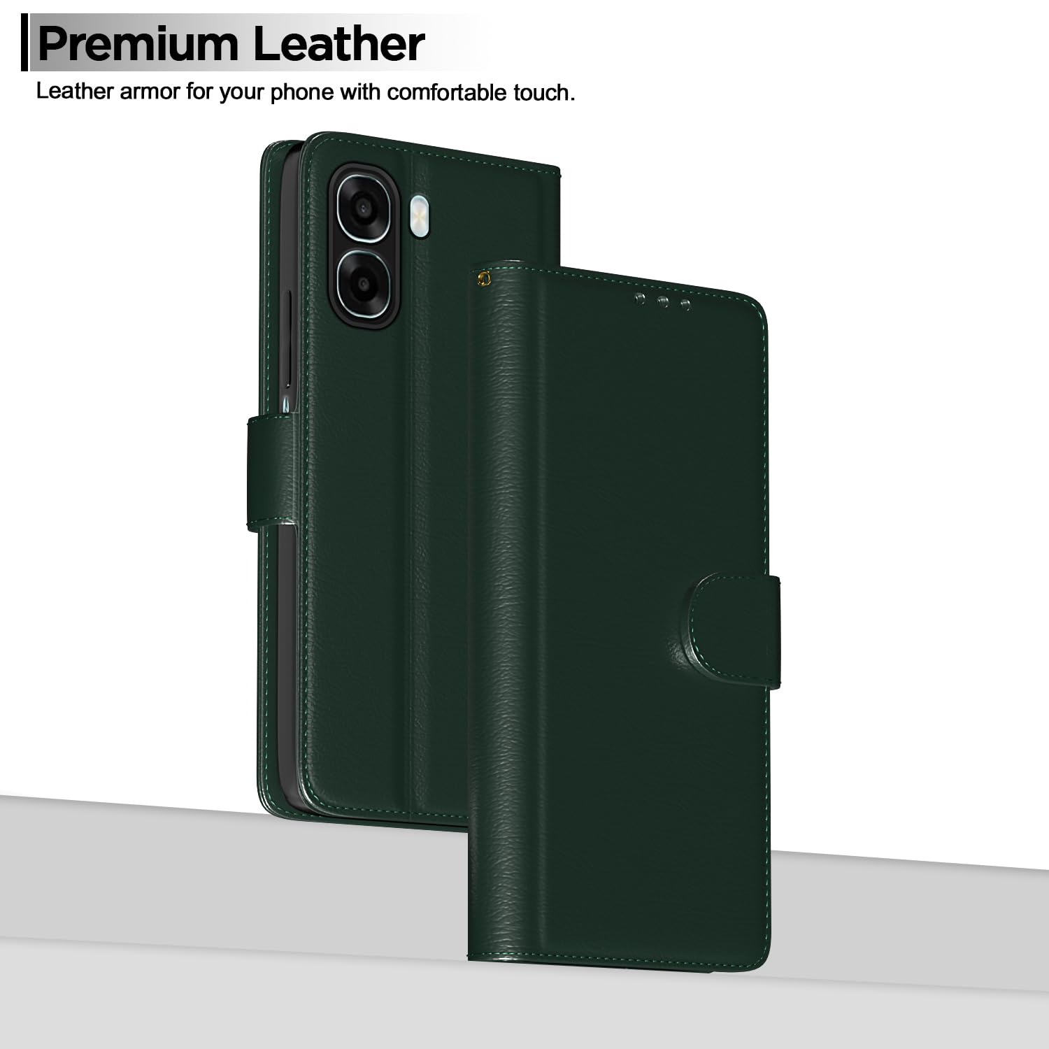 Pikkme green Wallet wallet flip cover for Oppo A6X 5G – photo 2