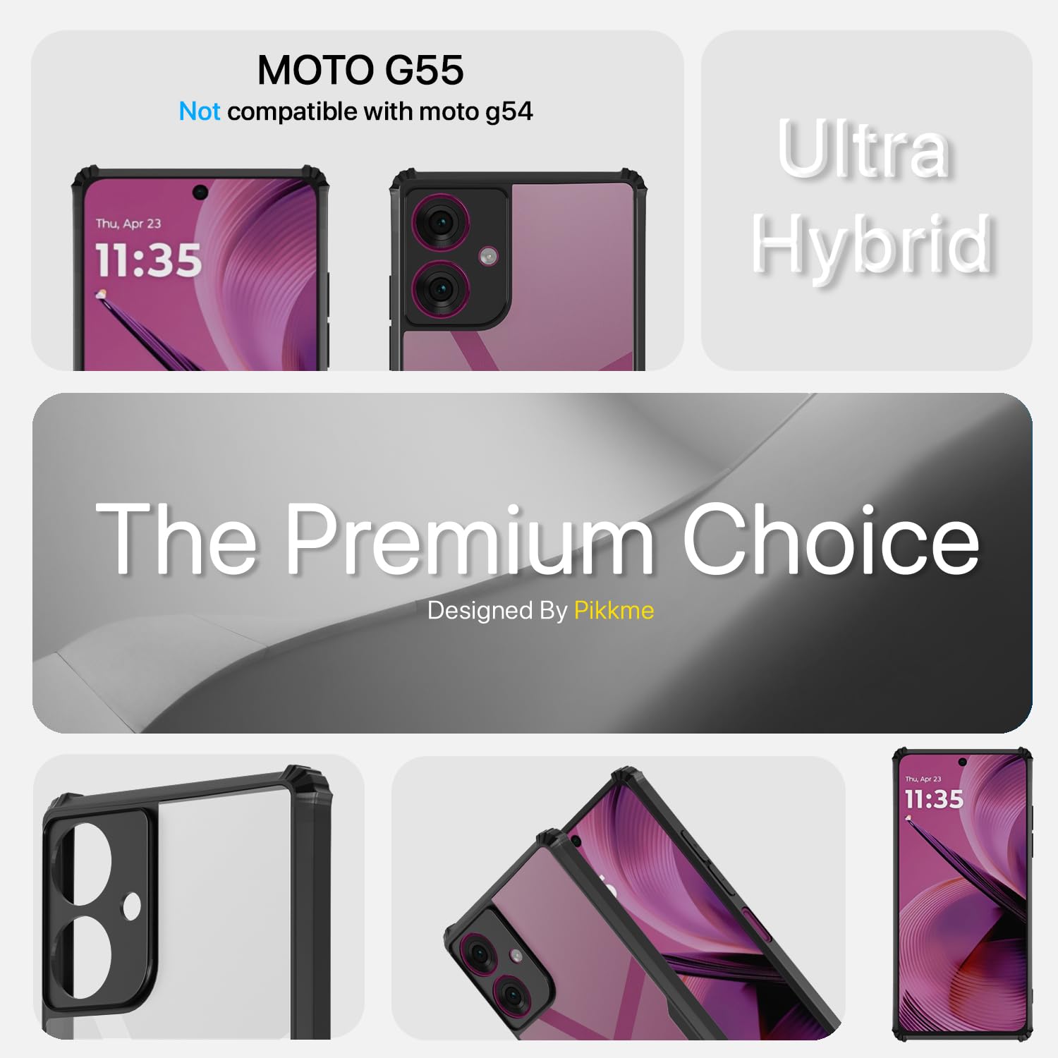 Pikkme Moto G55 5G black mobile cover – photo 2