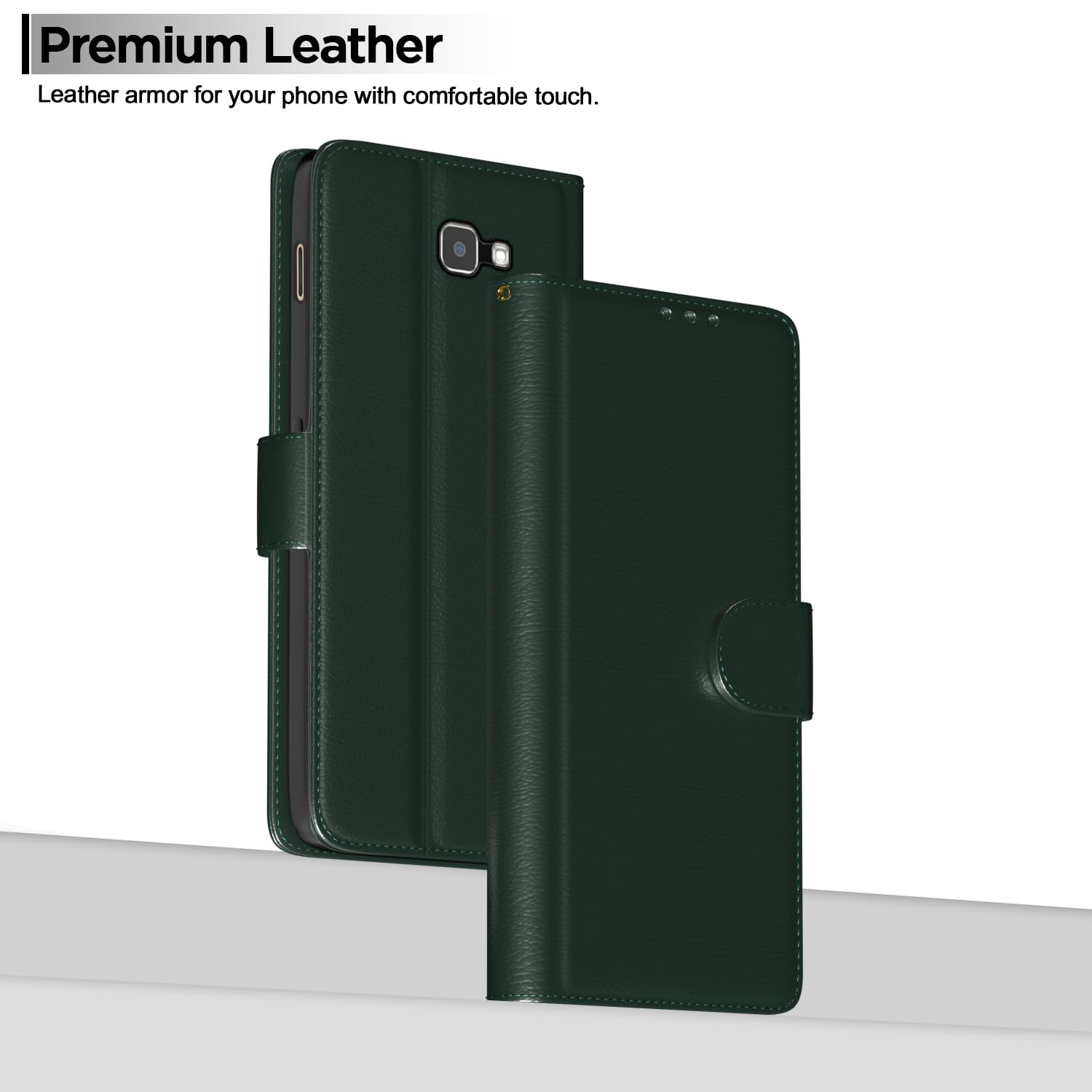 Pikkme green wallet flip cover for Samsung J7 Prime – photo 2