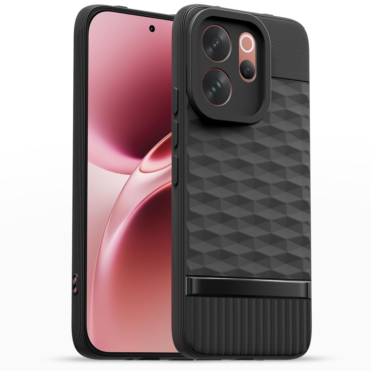 Pikkme black Silicone back cover for Vivo V70 5G