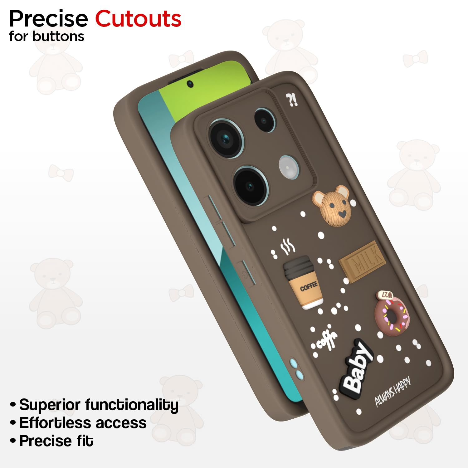 Redmi Note 13 Pro/Poco X6 5G mobile back cover in brown by Pikkme – photo 6